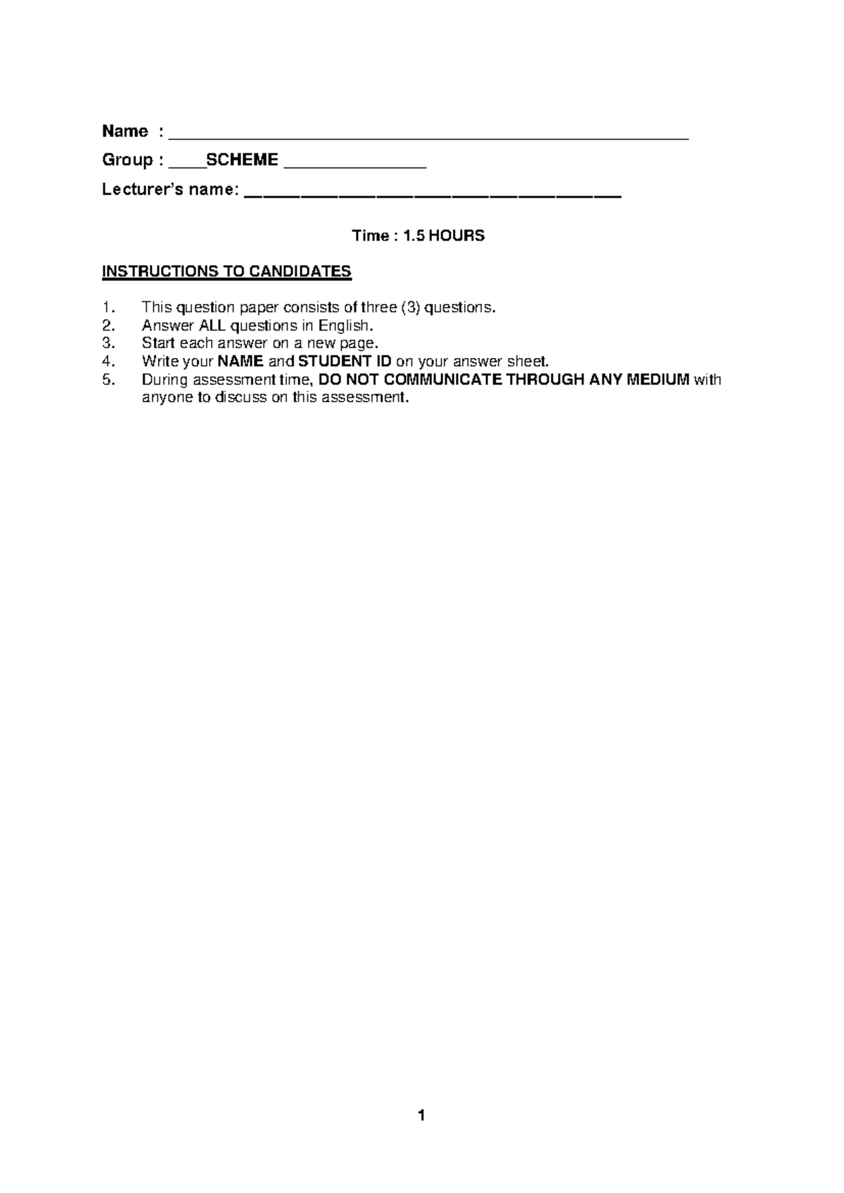 MAT435 Solution Test January 2024: Limits, Integrals, & Diff. Equations ...