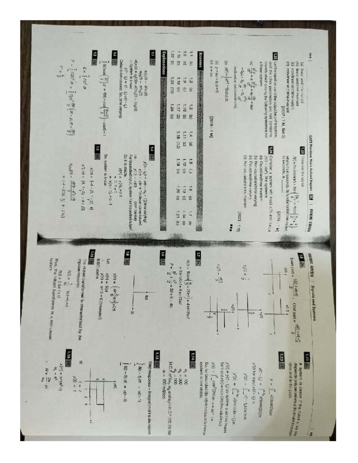 GATE EC Signals and Systems Previous Years Solved Papers - Studocu
