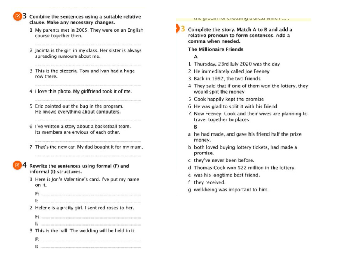 Homework 9: Review of Relative Clauses and Sentence Structuring - Studocu