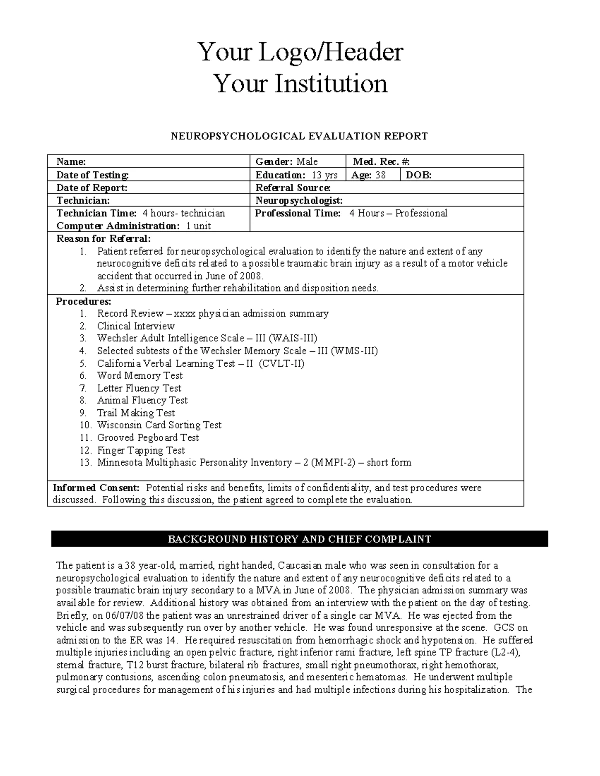 WAIS IV IQ Sample Report: Occupational Services Assessment - Studocu
