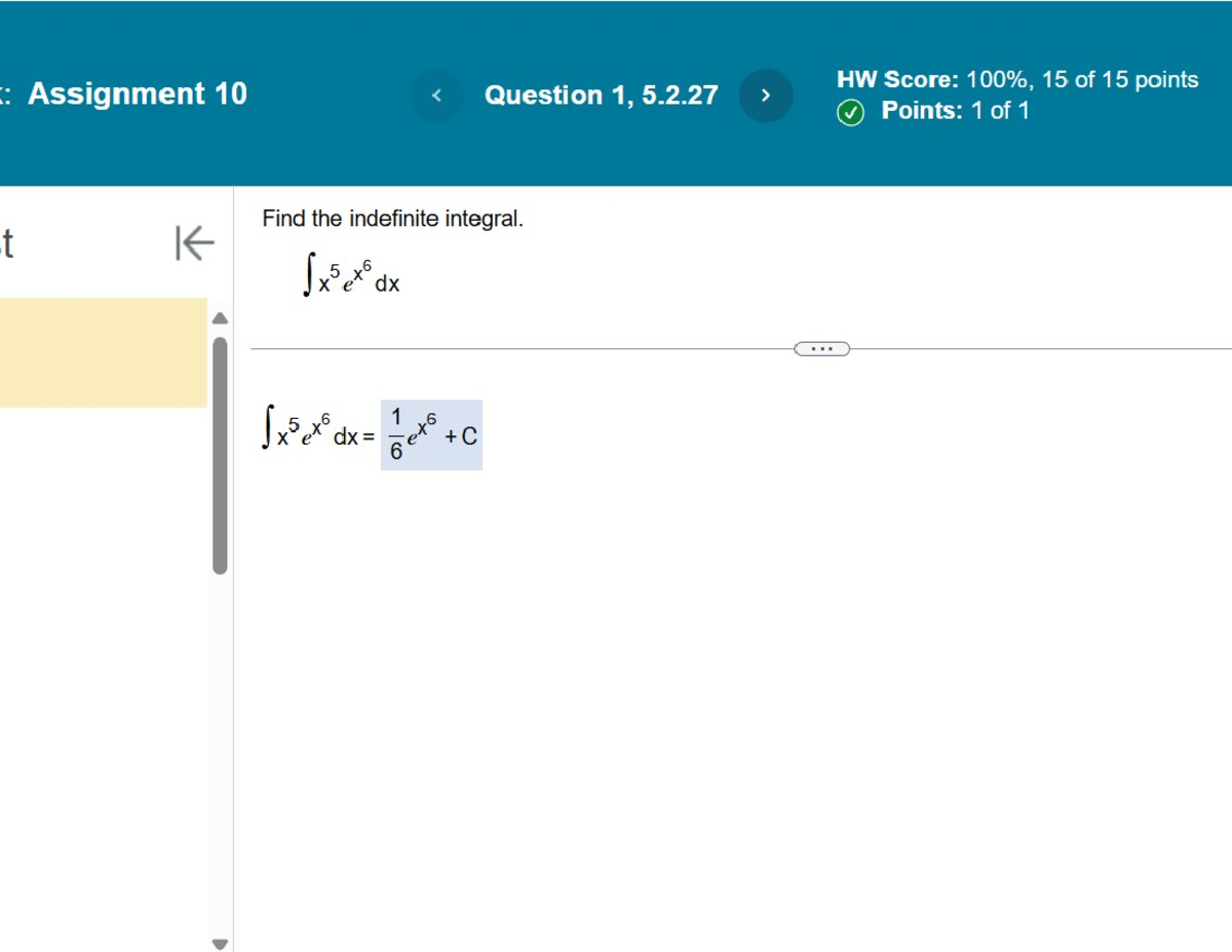 Math 109 - assi. 10 - Integral homwork - MATH 209 - Assignment 10 HW ...