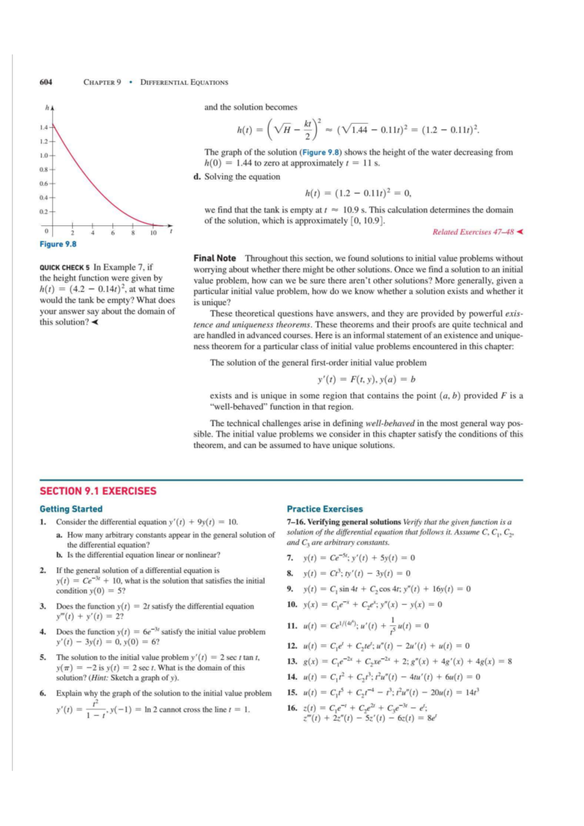 604 Chapter 9 differential equations practice exercises and solutions ...