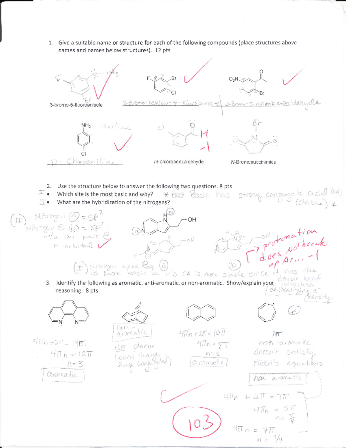 Exam 2 Practice Questions (OC2): Compound Identification & Mechanisms ...