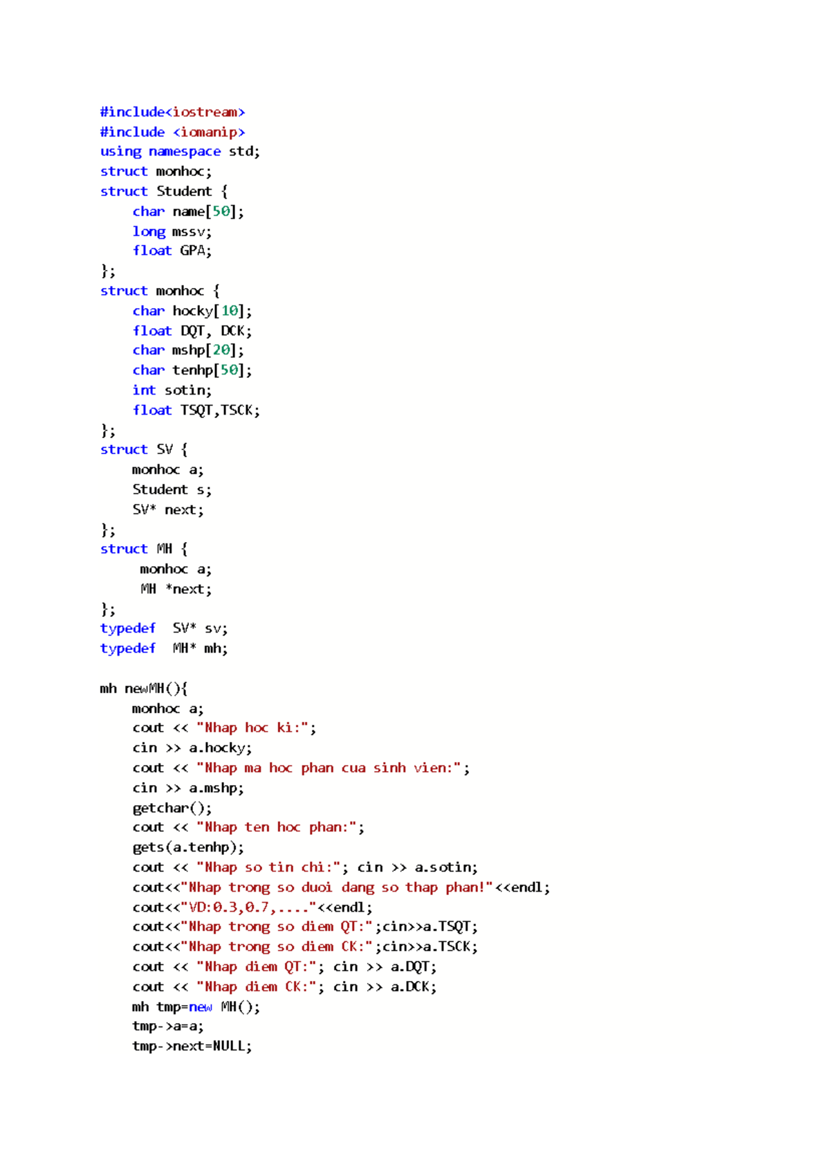 Phao - #include #include using namespace std; struct monhoc; struct ...