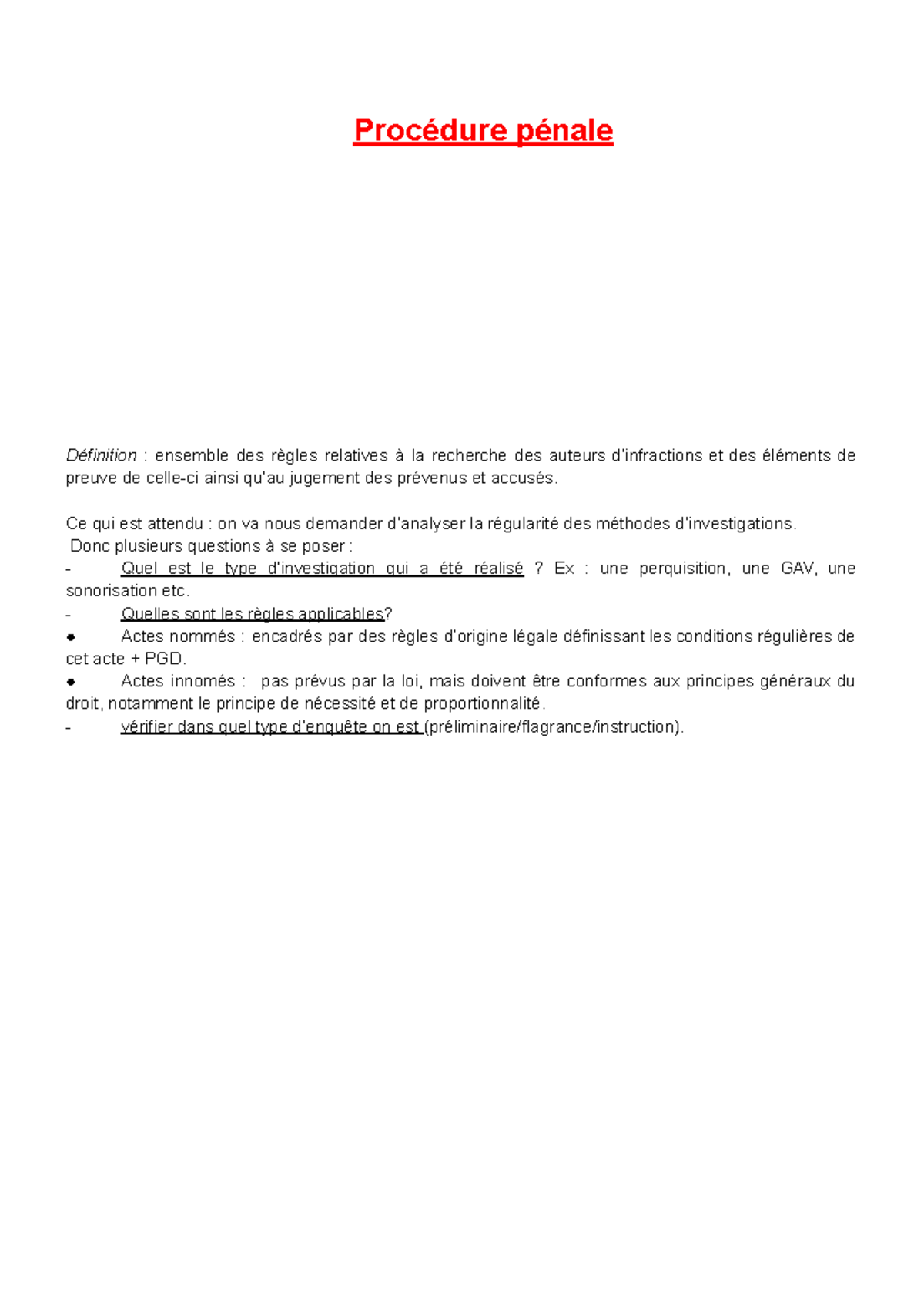 Protocole de la Procédure Pénale : Règles et Applications (PP 2023 ...
