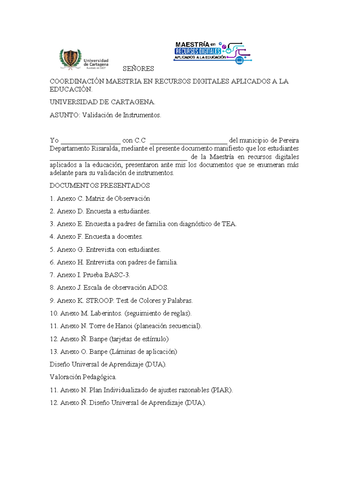 Validación de Instrumentos en Maestría en Recursos Digitales - Document Preview