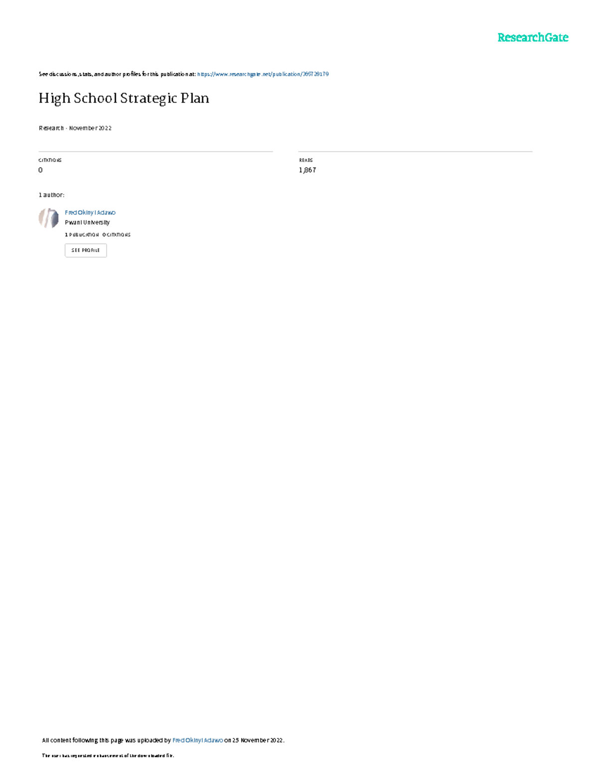High School Strategic Plan (2023-2027) - EAP B403 - Studocu