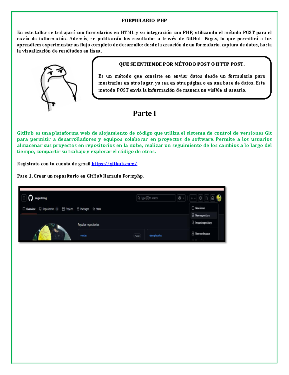 Taller de Formularios PHP y GitHub Pages - Xampp - Studocu