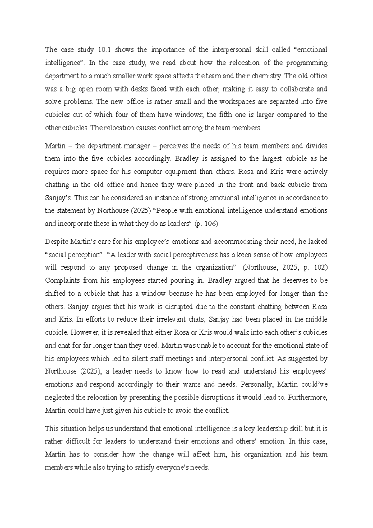 Case Study 10.1: Impact of Office Relocation on Team Dynamics - Studocu