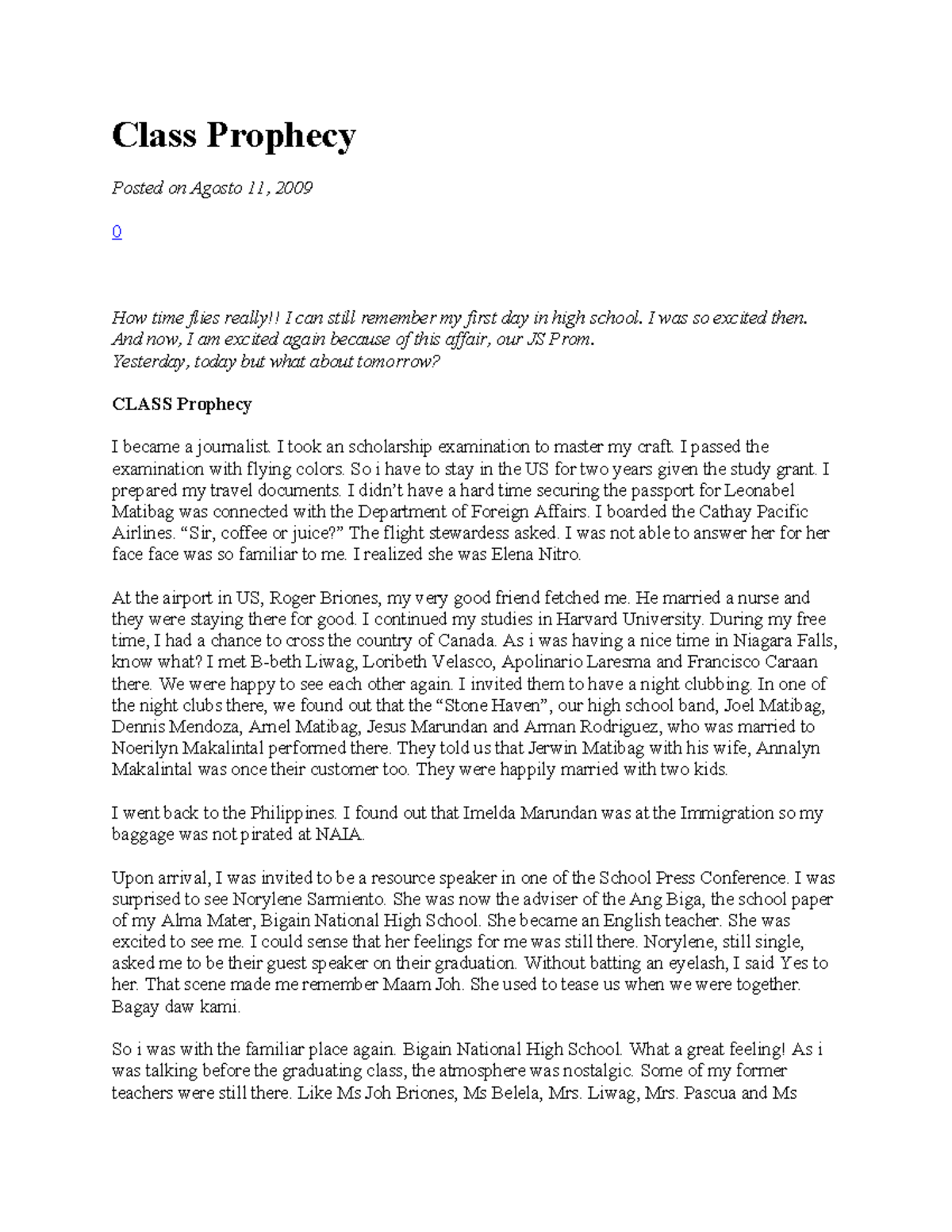 205527075 Class Prophecy 012 - Class Prophecy Posted on Agosto 11, 2009 ...
