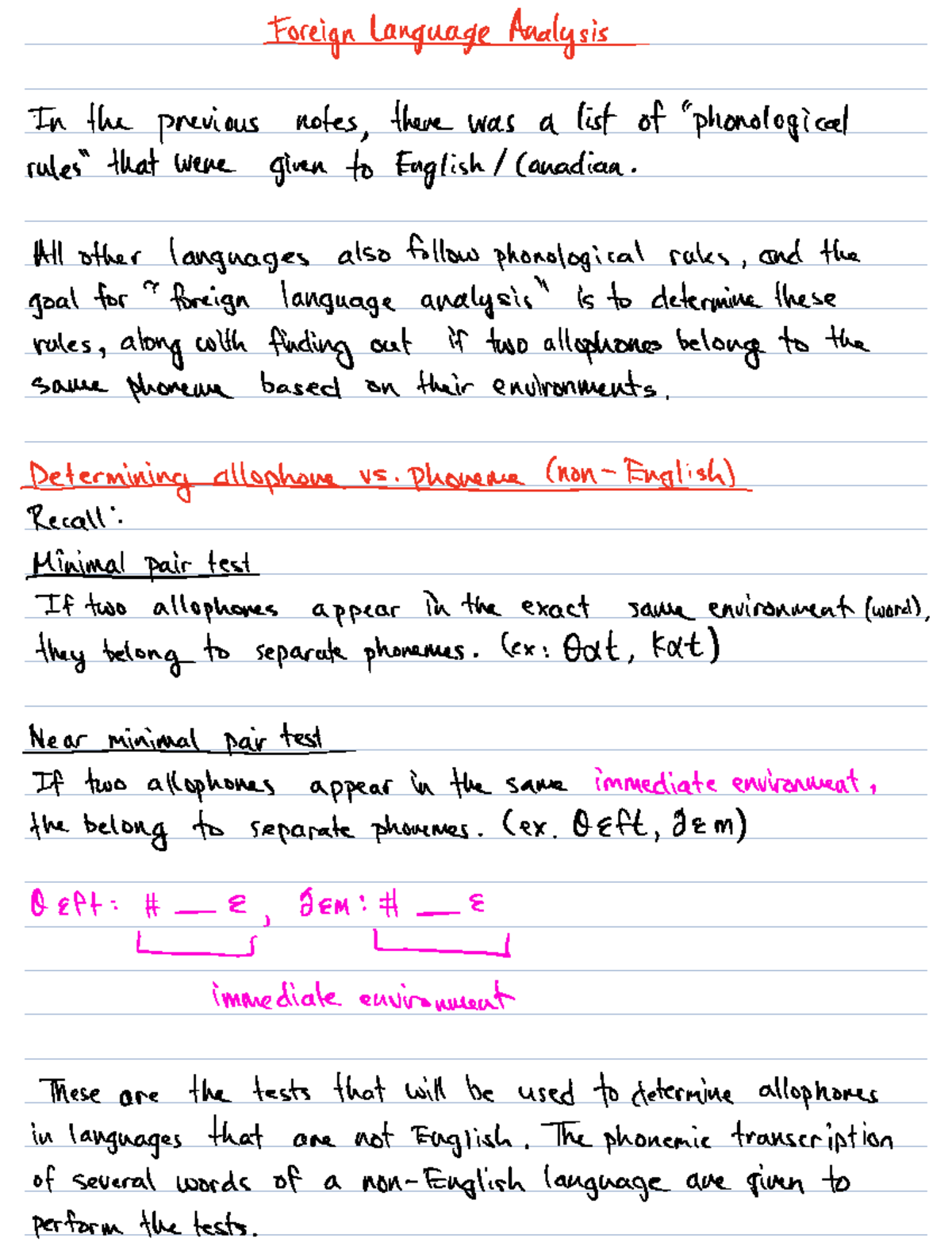 Phonology II - Lecture Notes on Foreign Language Analysis - Studocu