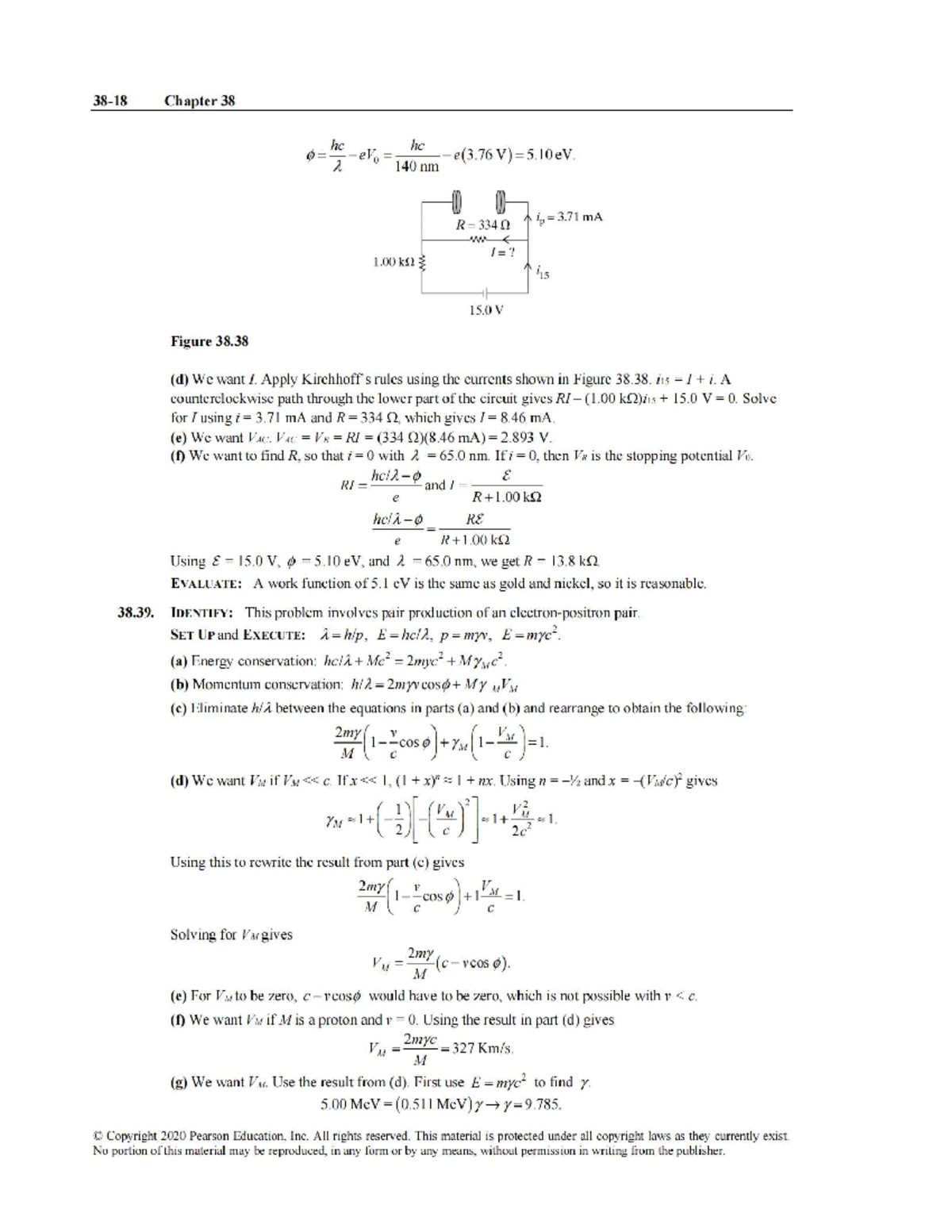 Chapter 38 Solutions: Current and Voltage Calculations in Circuits (mA ...