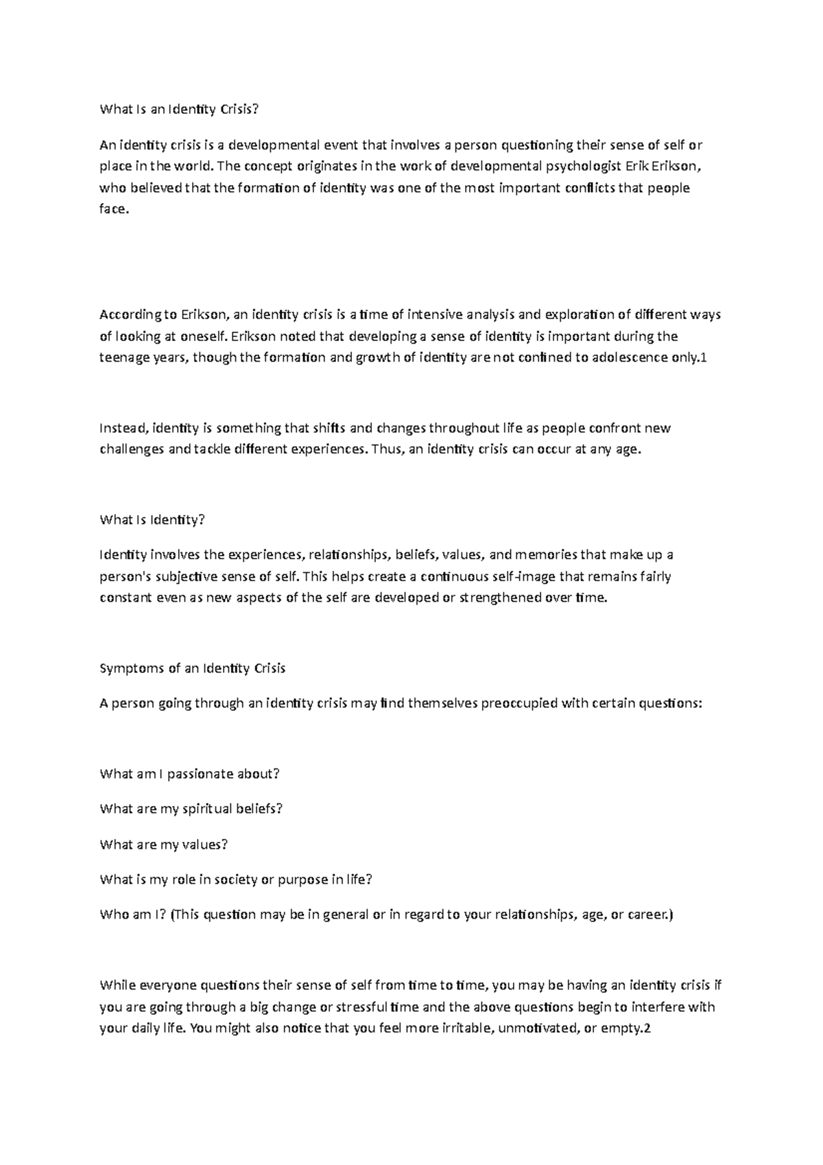 What Is an Identity Crisis What Is an Identity Crisis - What Is an ...