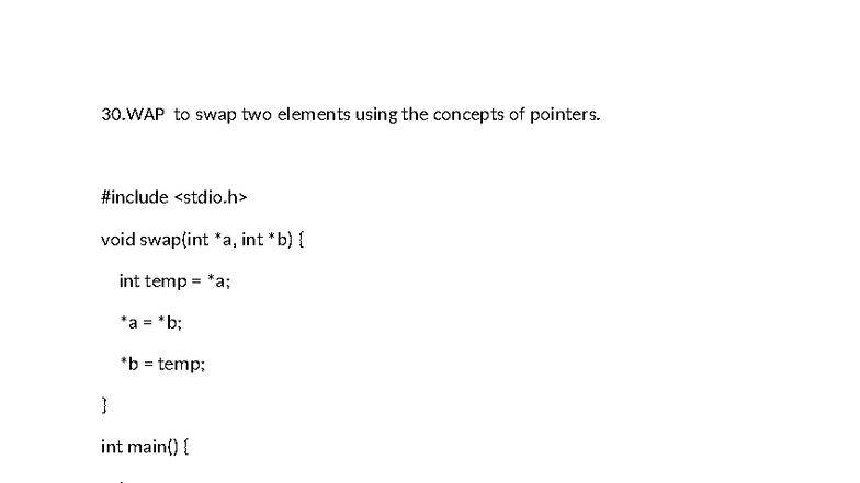 30-32 WAPs for BTech4: Swapping Elements & File Number Search - Studocu