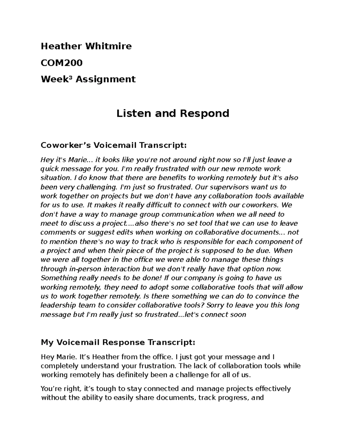 WRK100 Week 8 Assignment: Development Plan for Two Skills - Studocu