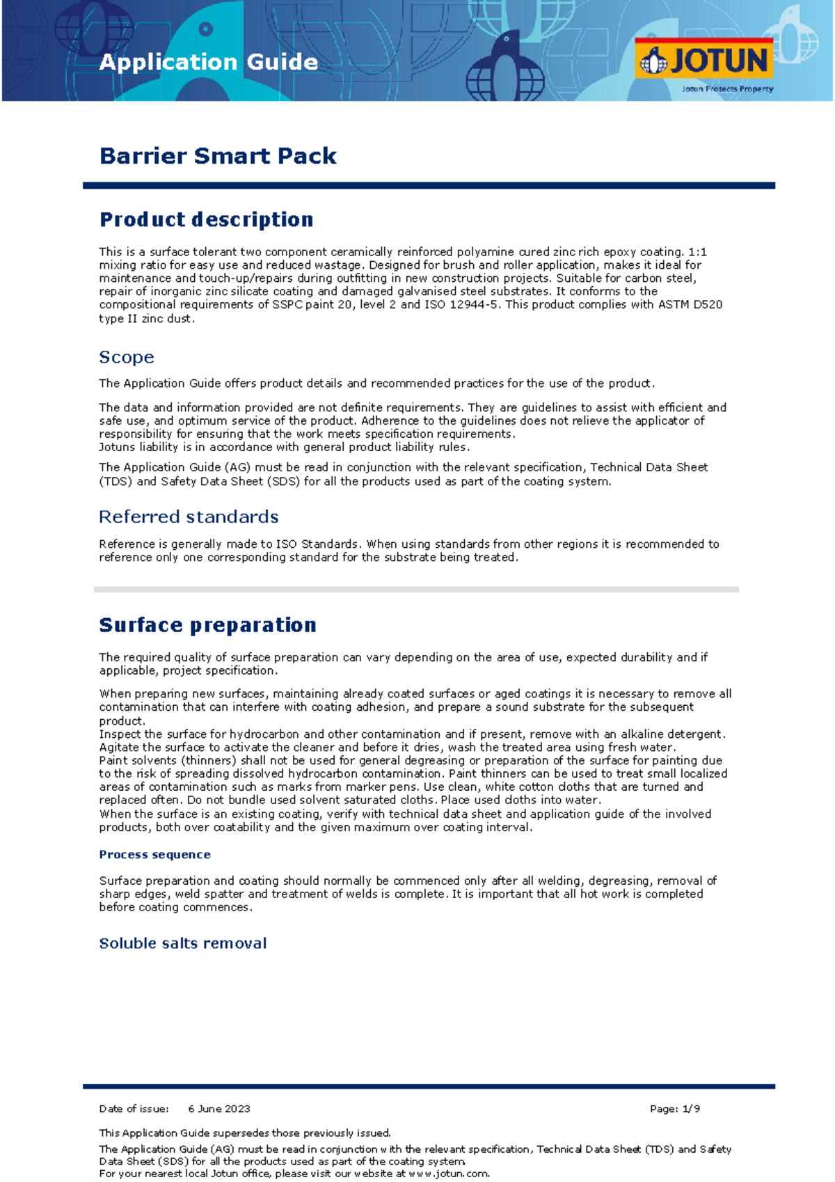 Application Guide AG 29560 for Barrier Smart Pack Coating - Studocu