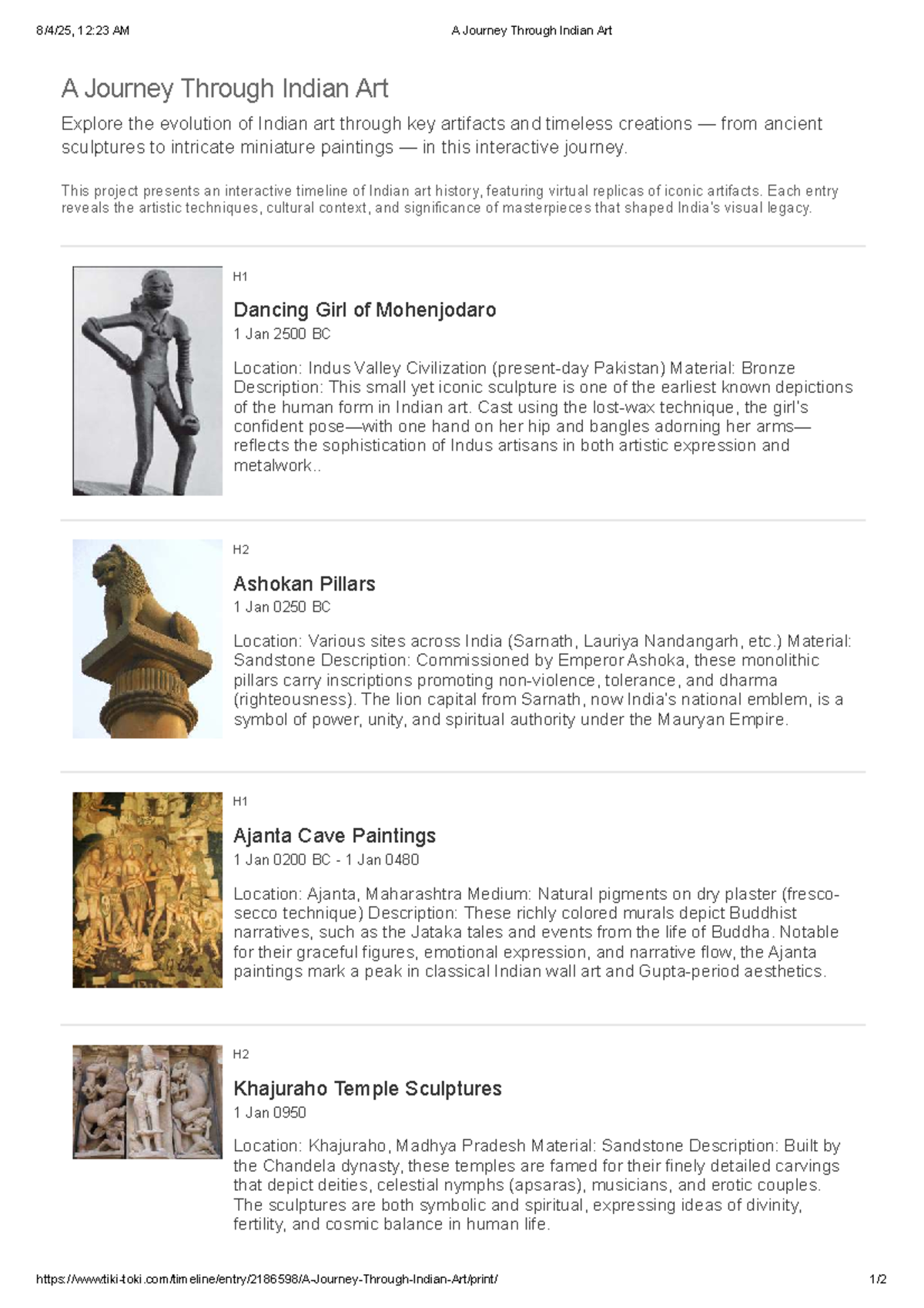 12:23 AM ART 101: A Journey Through Indian Art History - Studocu