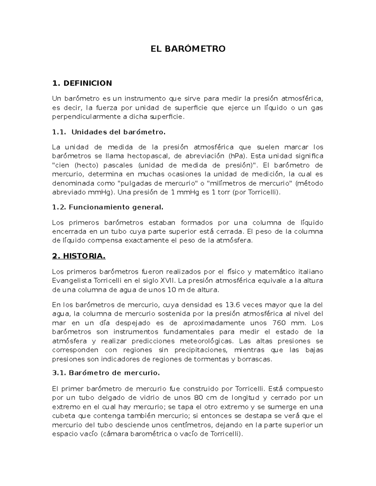Barómetro: Definición y Funcionamiento del Instrumento Meteorológico ...