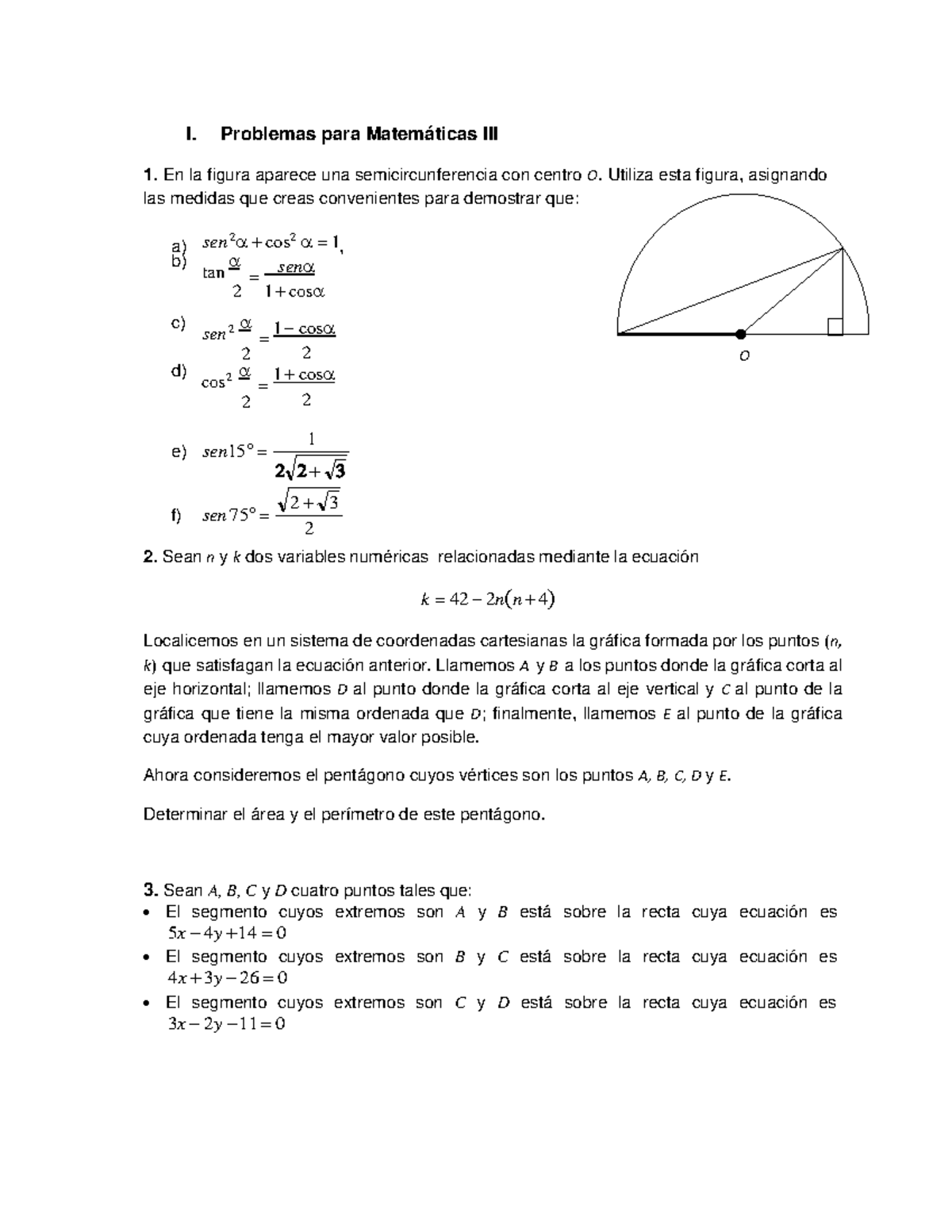Problemas para Matemáticas III: Ejercicios y Soluciones Detalladas ...