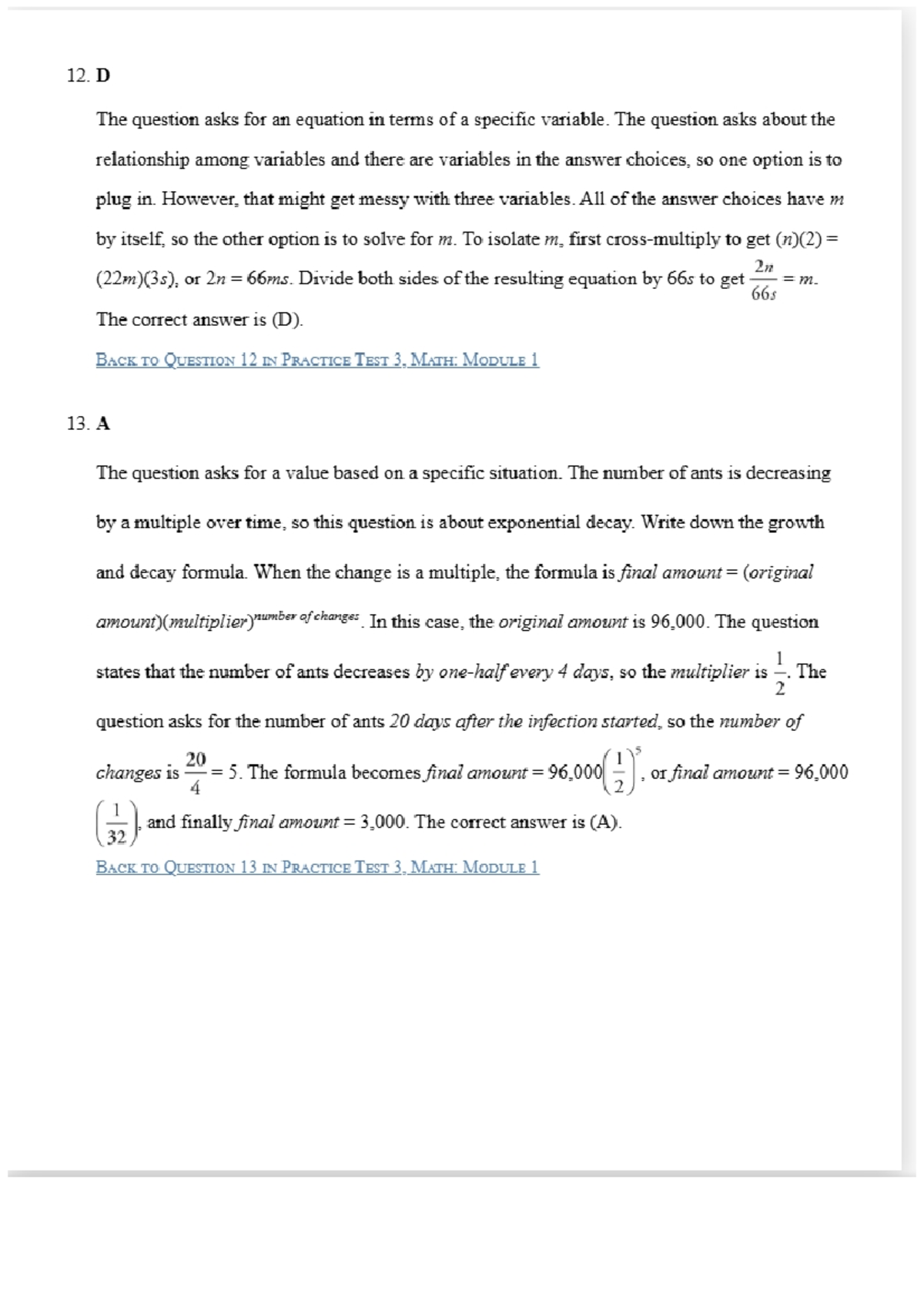 SAT4 - VDFW: Practice Test 3 Solutions and Explanations - Studocu