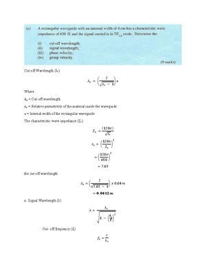 Calculations transmission media TDM FDM WDM - FDM and CDM: 2009 1. Use ...