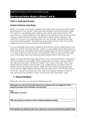 Clinical History Presentation Template for Podiatry 2024 - Studocu