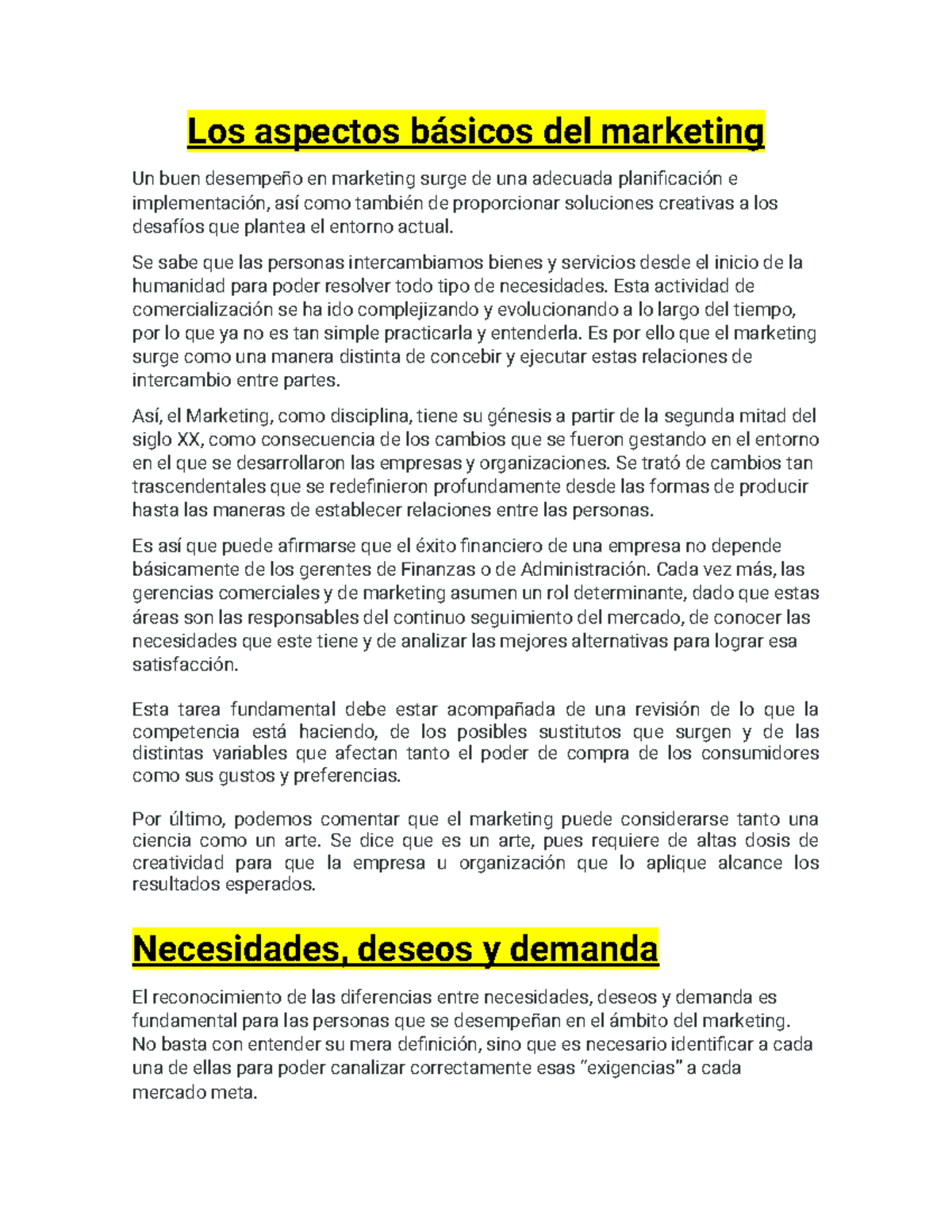 Lectura 1: Módulo 1 - Fundamentos del Marketing - Studocu