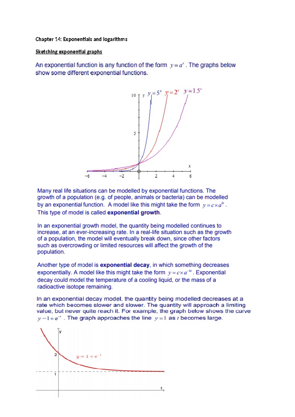 Chapter EJA - ignore ignore infore - Chapter 14: Exponentials and ...