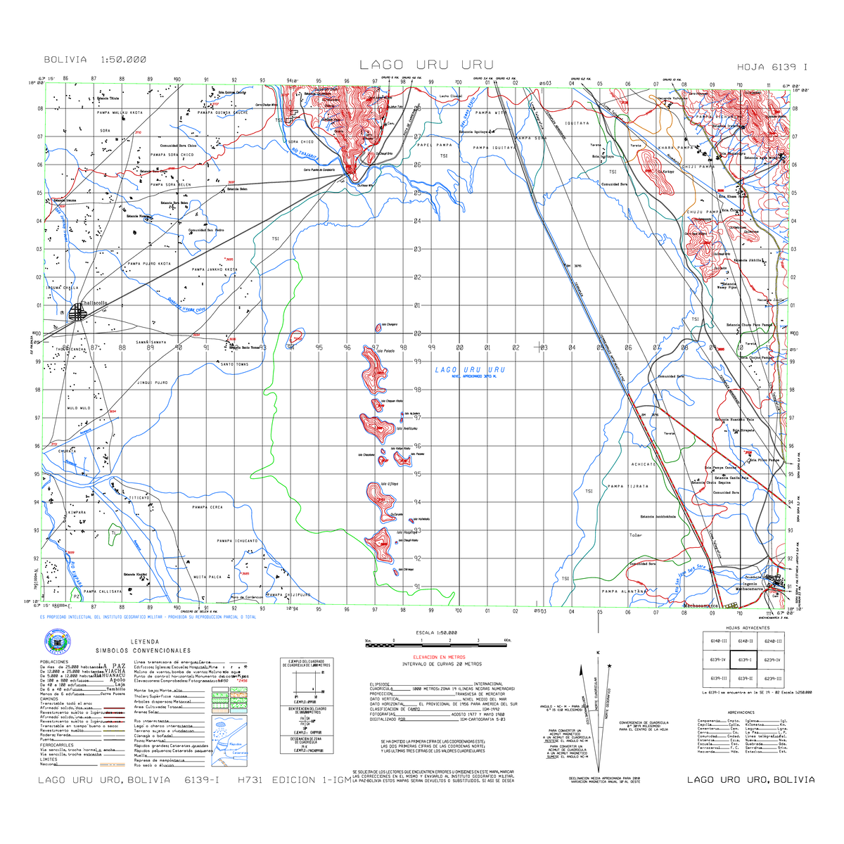 BOLIVIA 1:50,000 MAPA HOJA 6139-1 - INSTITUTO GEOGRAFICO MILITAR - Studocu
