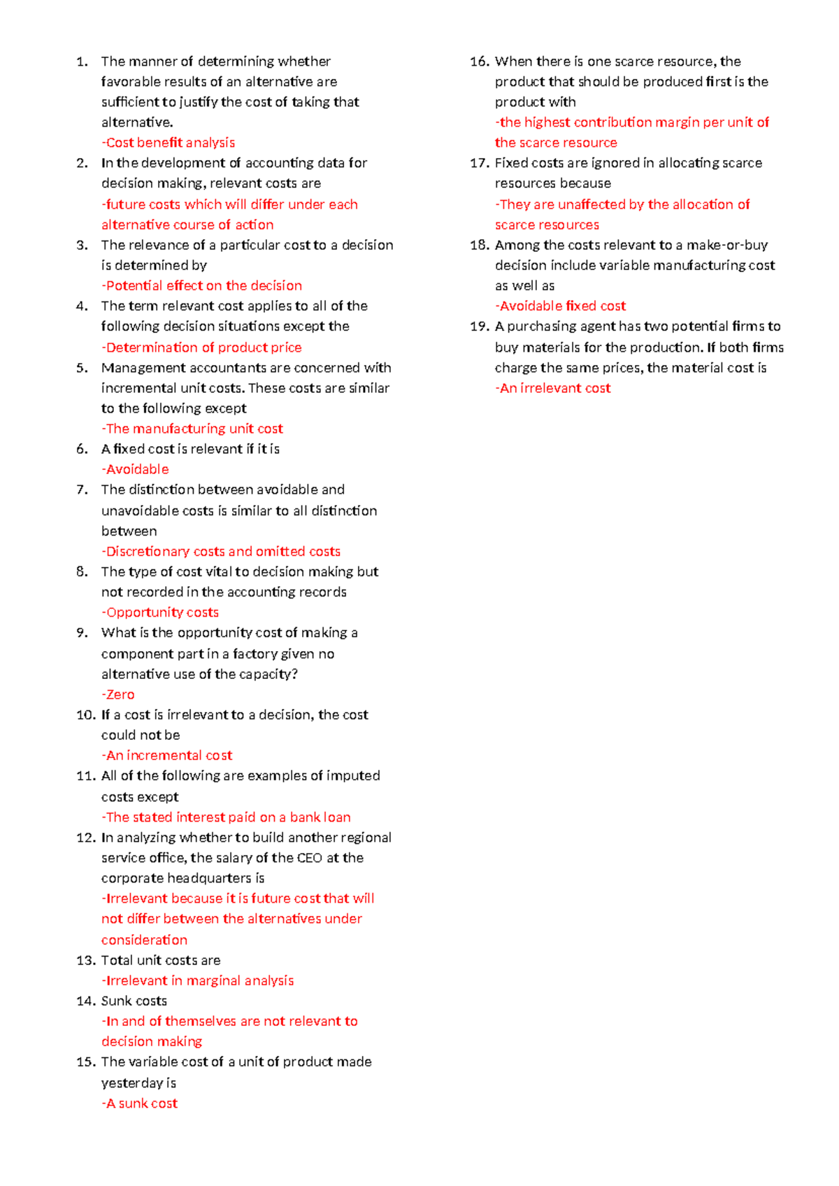 Relevant Costing Theories - Decision-Making in Management Accounting ...