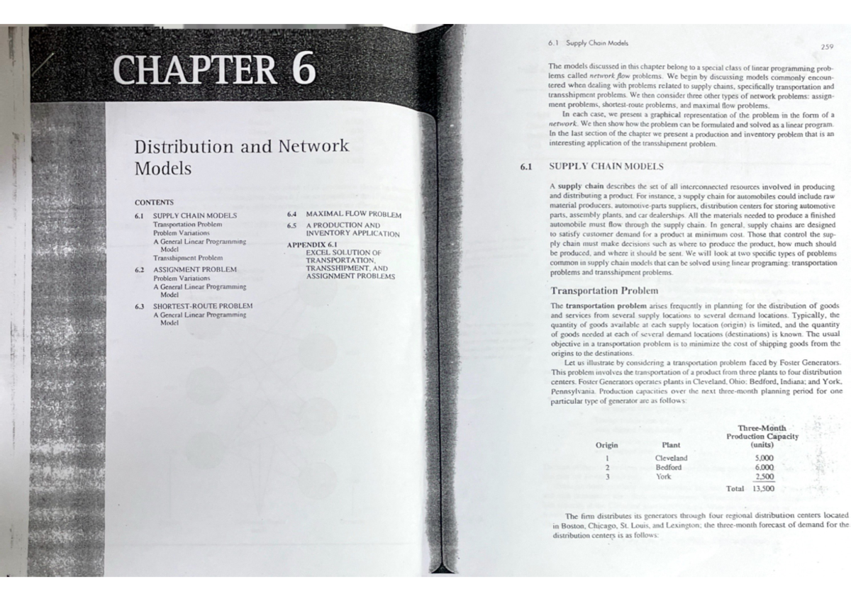 MSCI-C6: Supply Chain Models and Transportation Problem Analysis - Studocu
