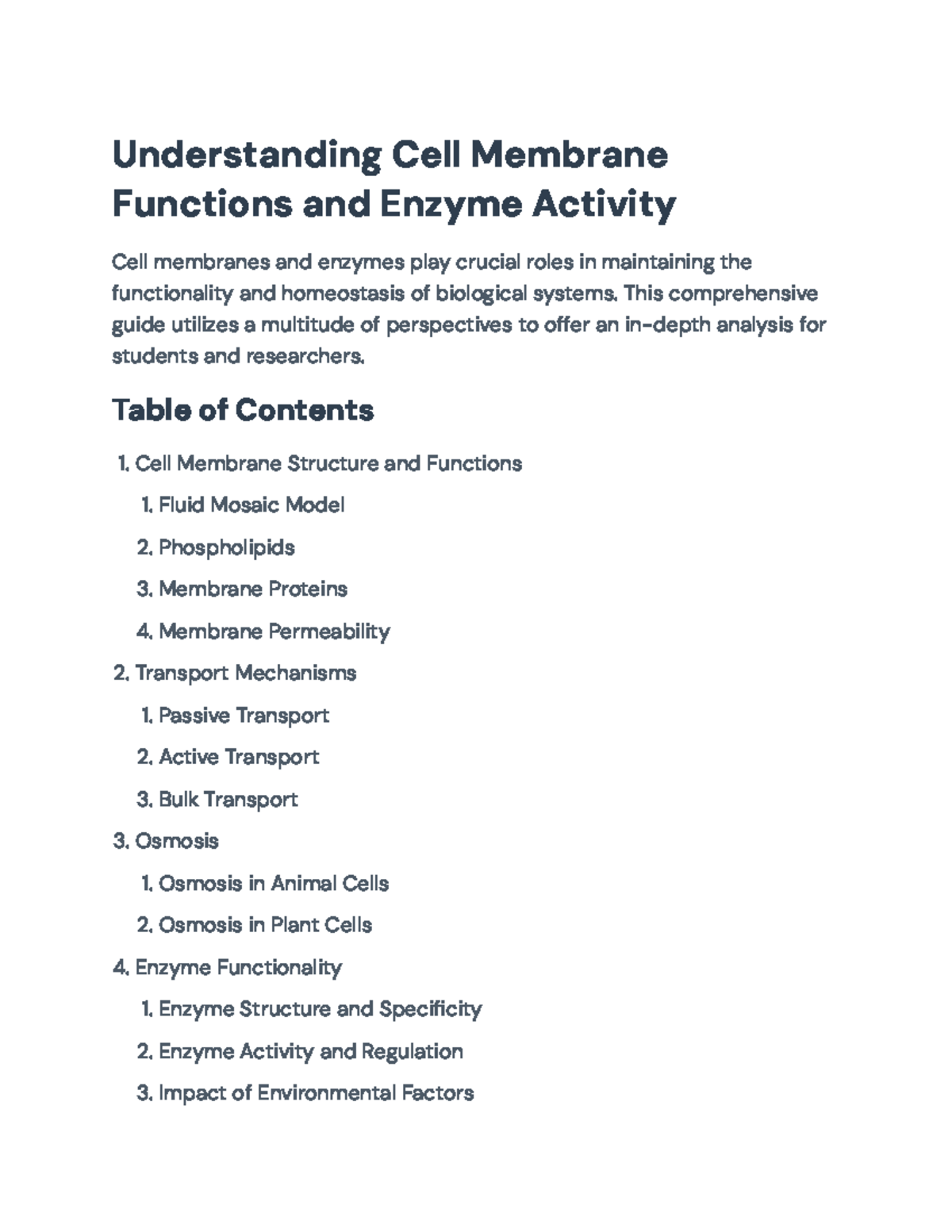 Final Exam Study Guide for Course Code ABC123 - Understanding Cell ...
