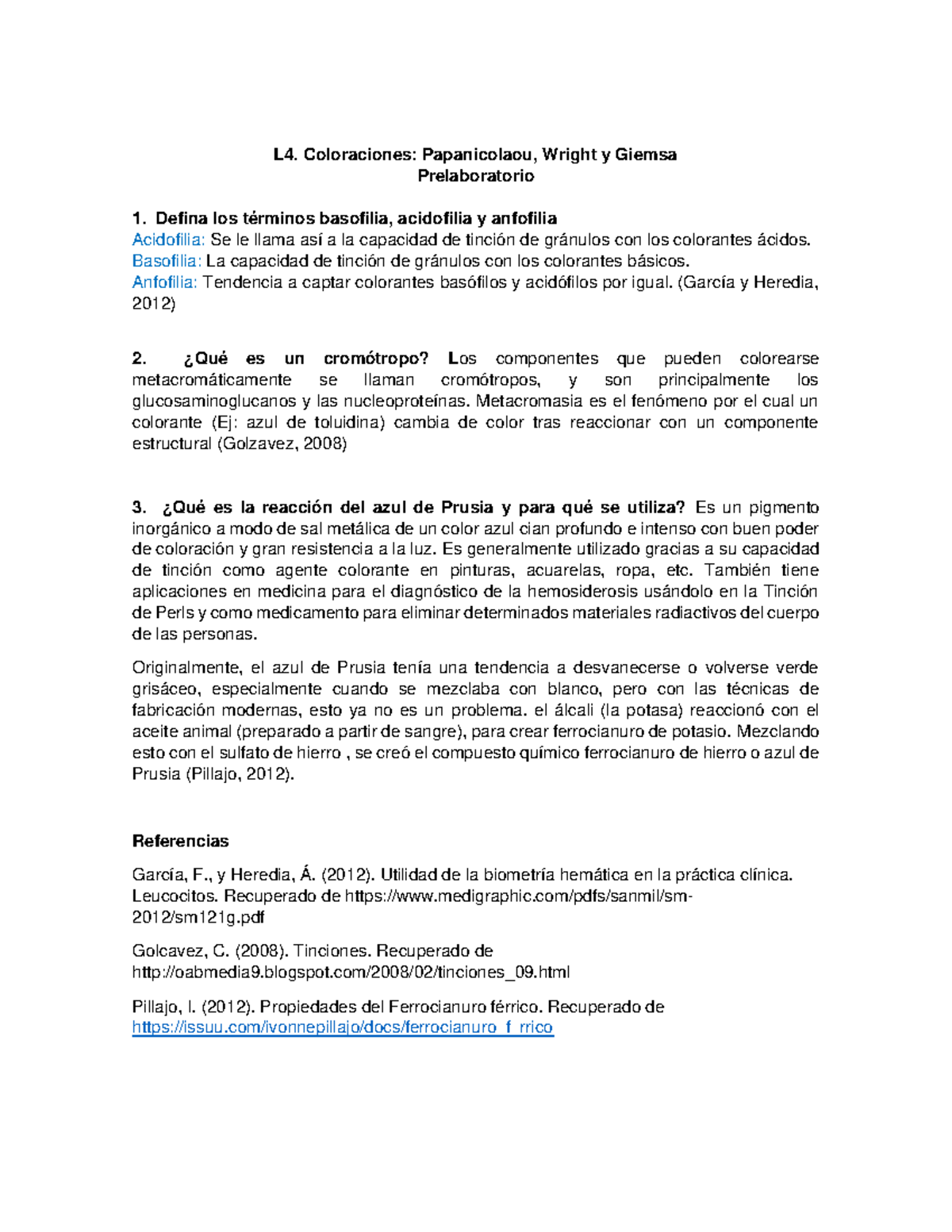 Prelaboratorio de Citohistología Humana 2021: Coloraciones y Tinción ...