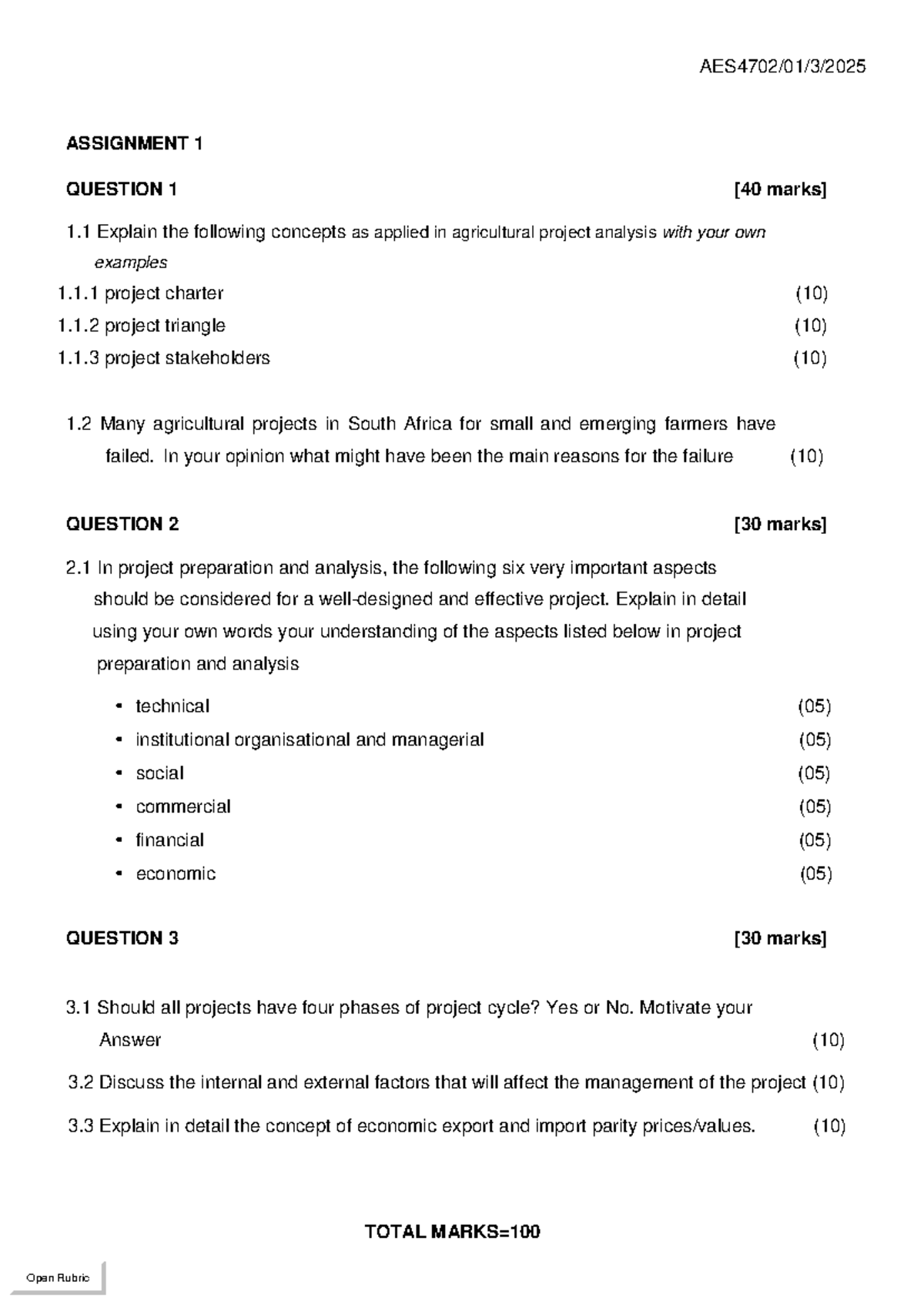 AES4702 2025 ASS1 - This document includes an assignment for project ...