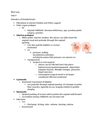 Patho Exam 4 Key Concepts - Patho Exam 4 Key Concepts: STIs: Know the ...
