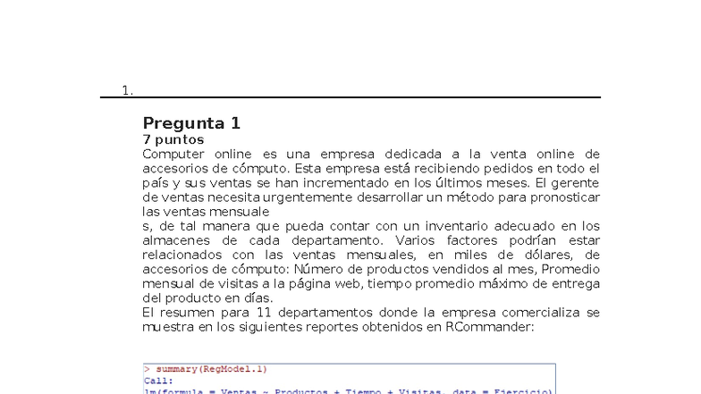 Examen Final Inferencial 2025: Análisis de Ventas y Desempeño - Studocu