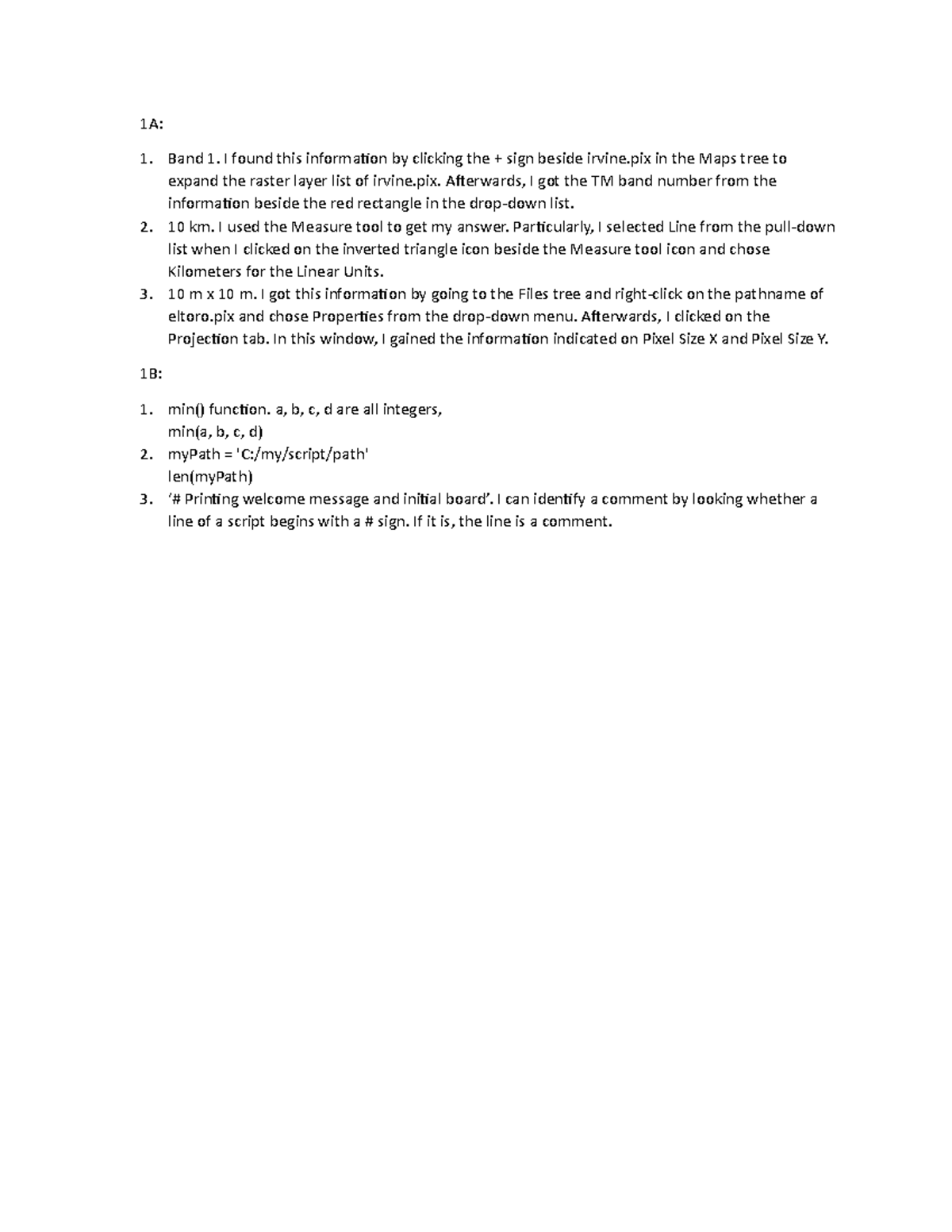 Lab 1 - GEOG 271 Assignment Answers and Observations - Studocu