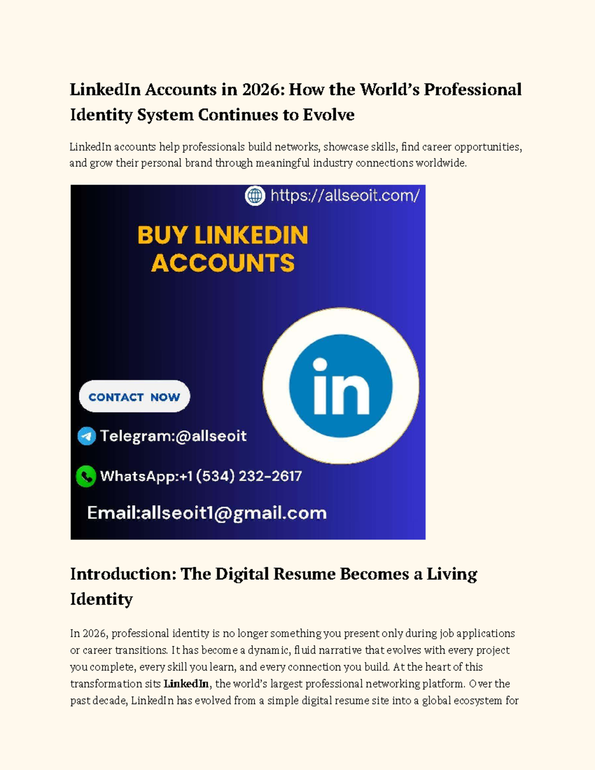 LinkedIn Accounts in 2026: Evolution of Professional Identity - Studocu