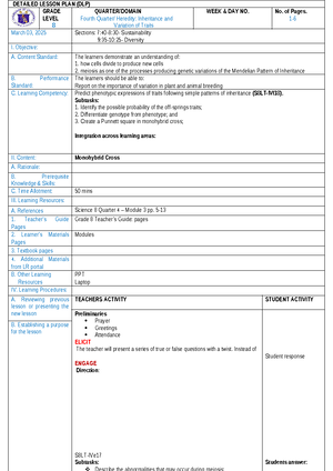 Comparing mitosis & meiosis 02-28-25 - DETAILED SCIENCE LESSON PLAN ...