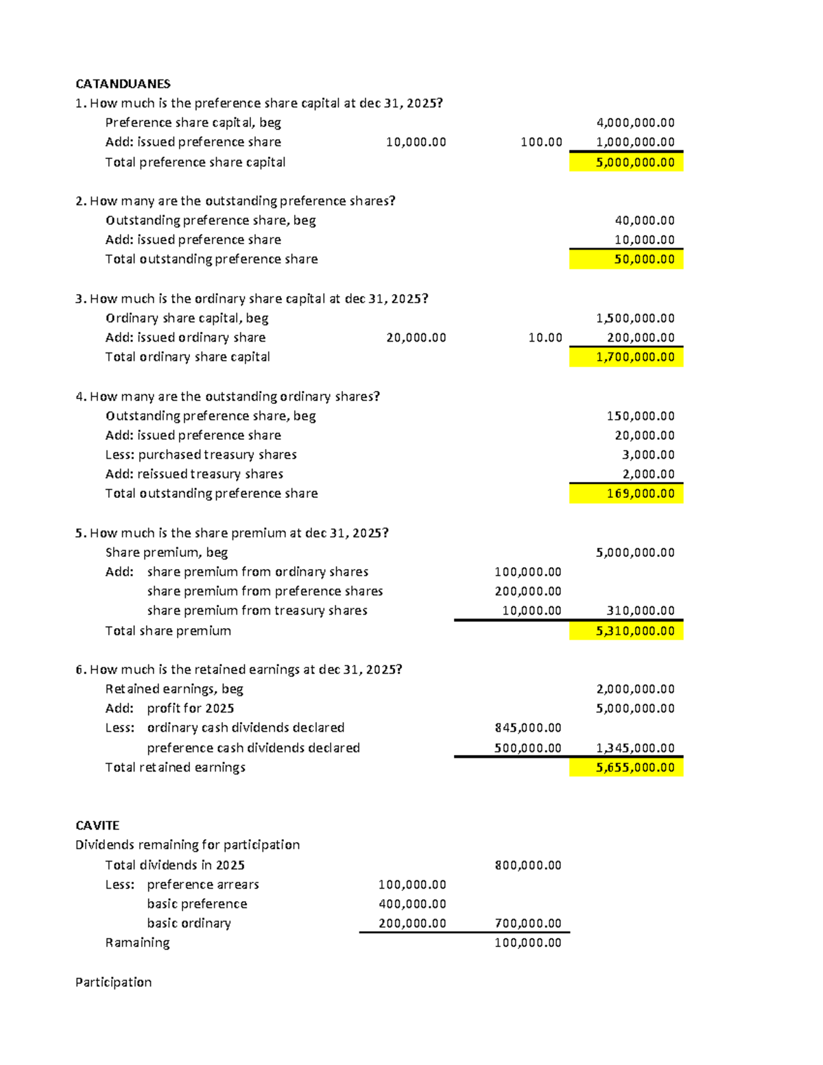 CATANDUANES: Sample Problem on Intacct 3 - Share Capital Analysis - Studocu image.