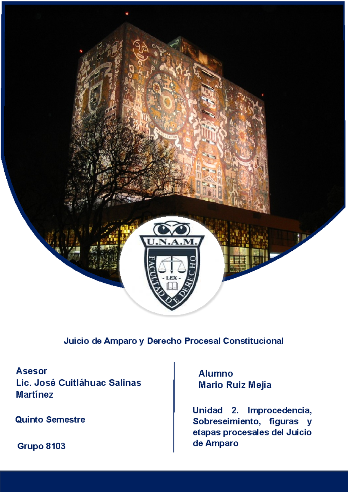 Juicio de Amparo y Derecho Procesal Constitucional - Unidad 2 - Studocu