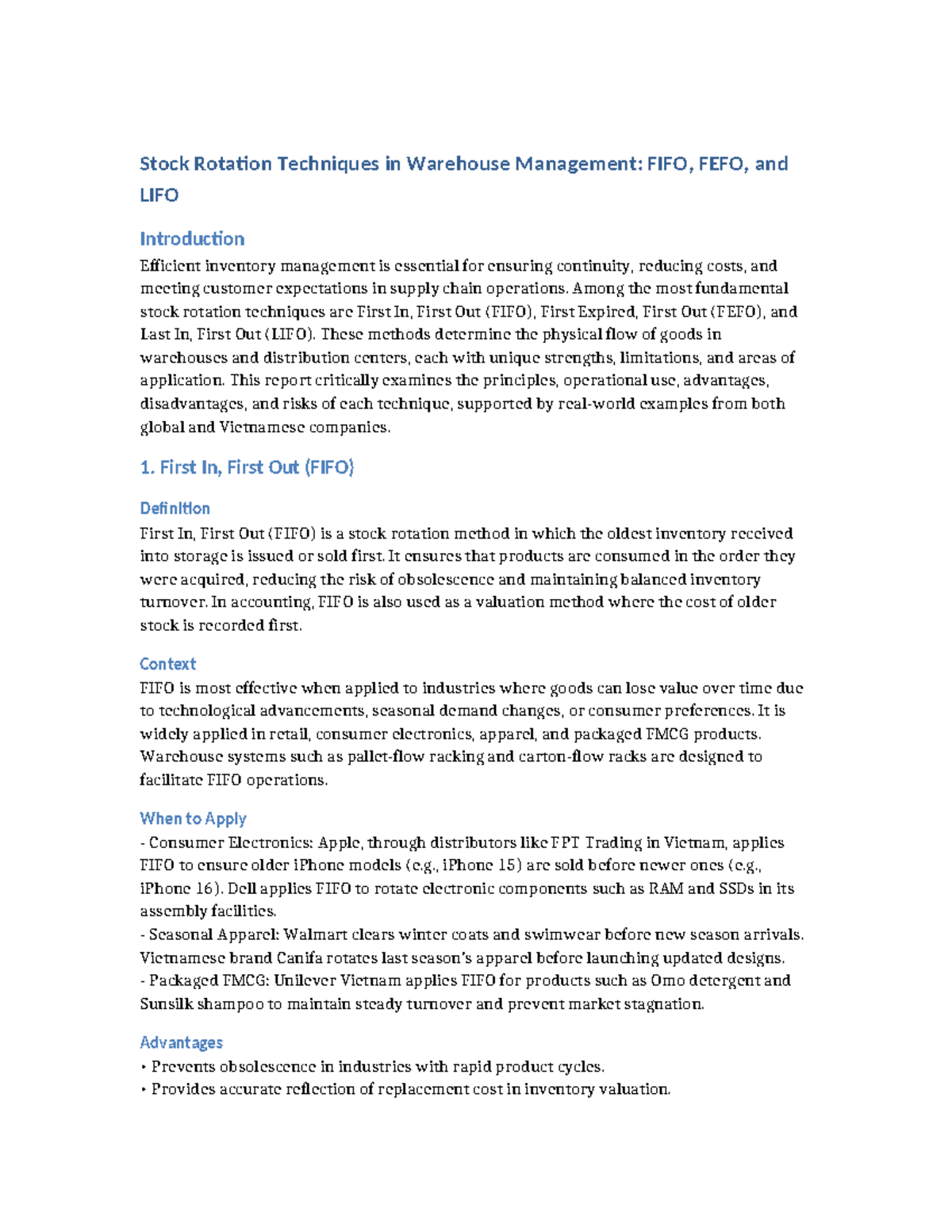 Stock Rotation Techniques Report(remake) - Stock Rotation Techniques in ...