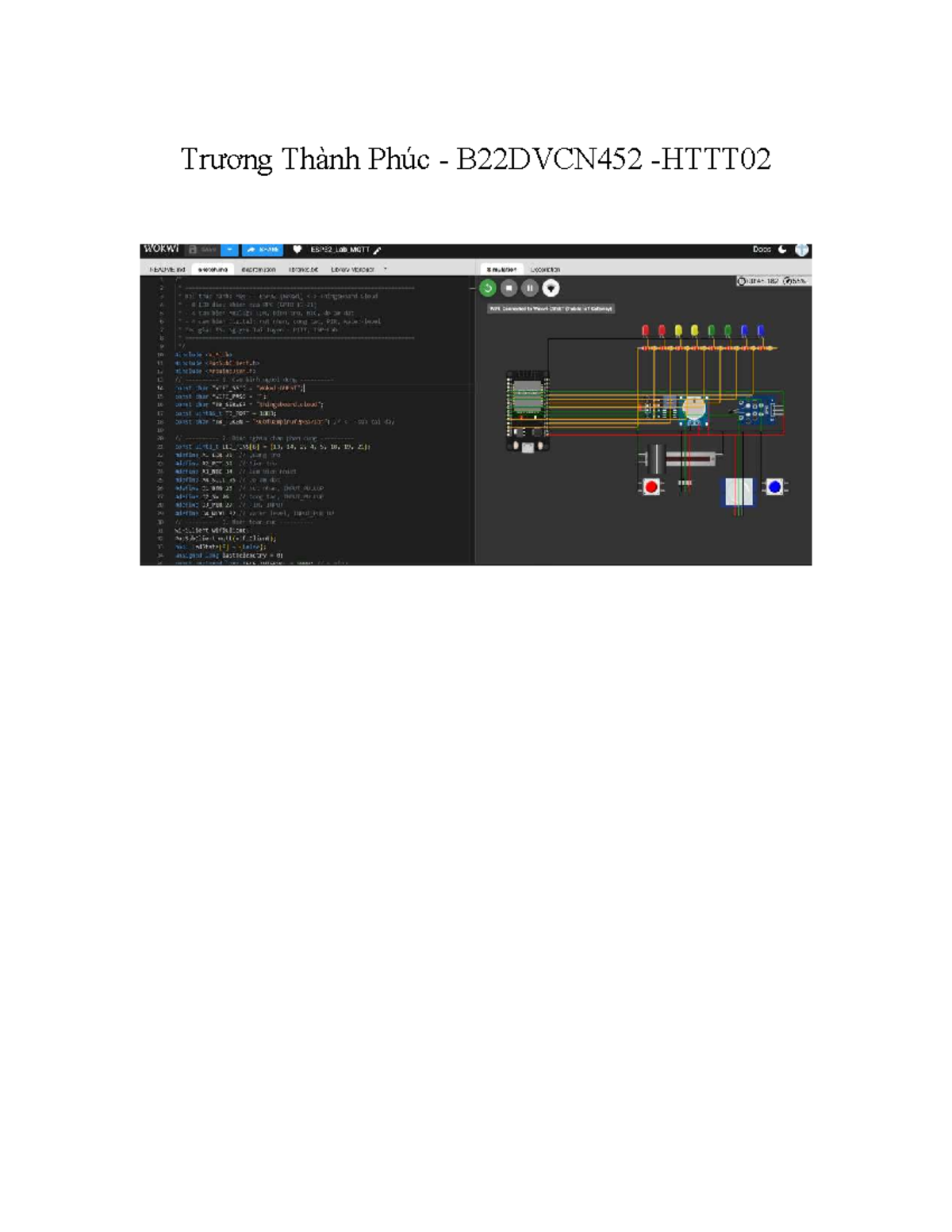 B22DVCN452 Final Project: ESP32 & ThingsBoard Integration Guide - Studocu