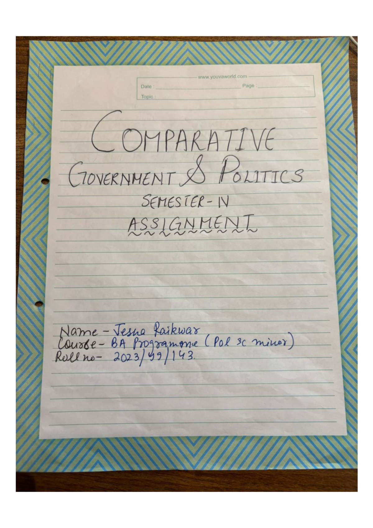 Elitist Theory: Comparative Government Politics Assignment (Sem IV ...