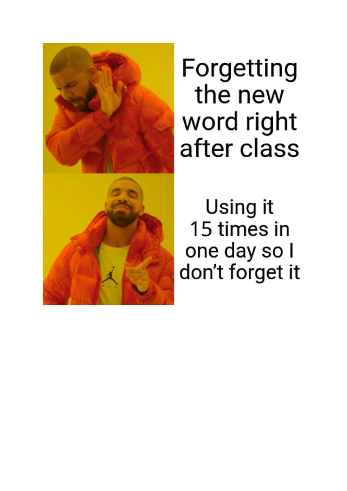 Memes - perfect present - English - Forgetting the new word right after ...