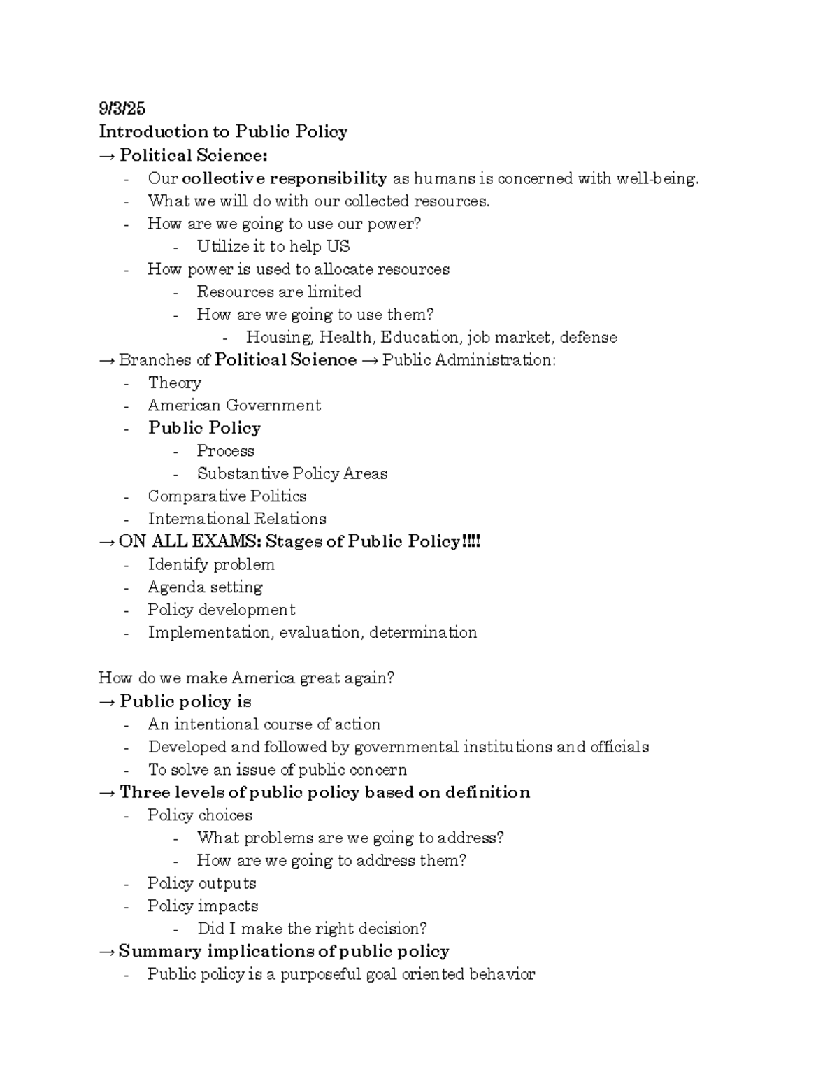 POSC220 - Introduction to Public Policy: Key Concepts and Issues - Studocu