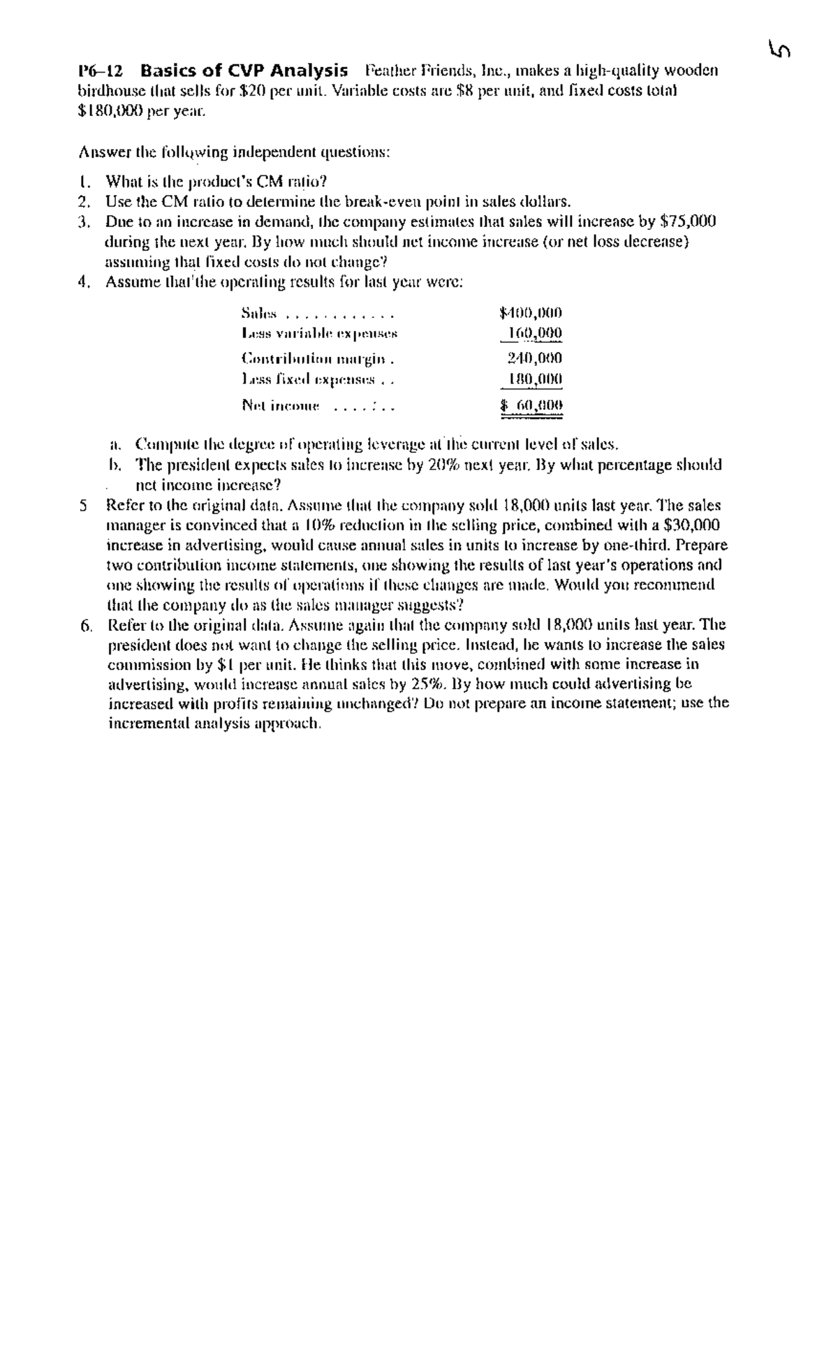 Ch06 CVP Analysis: In-Depth Problem Solutions and Insights - Studocu