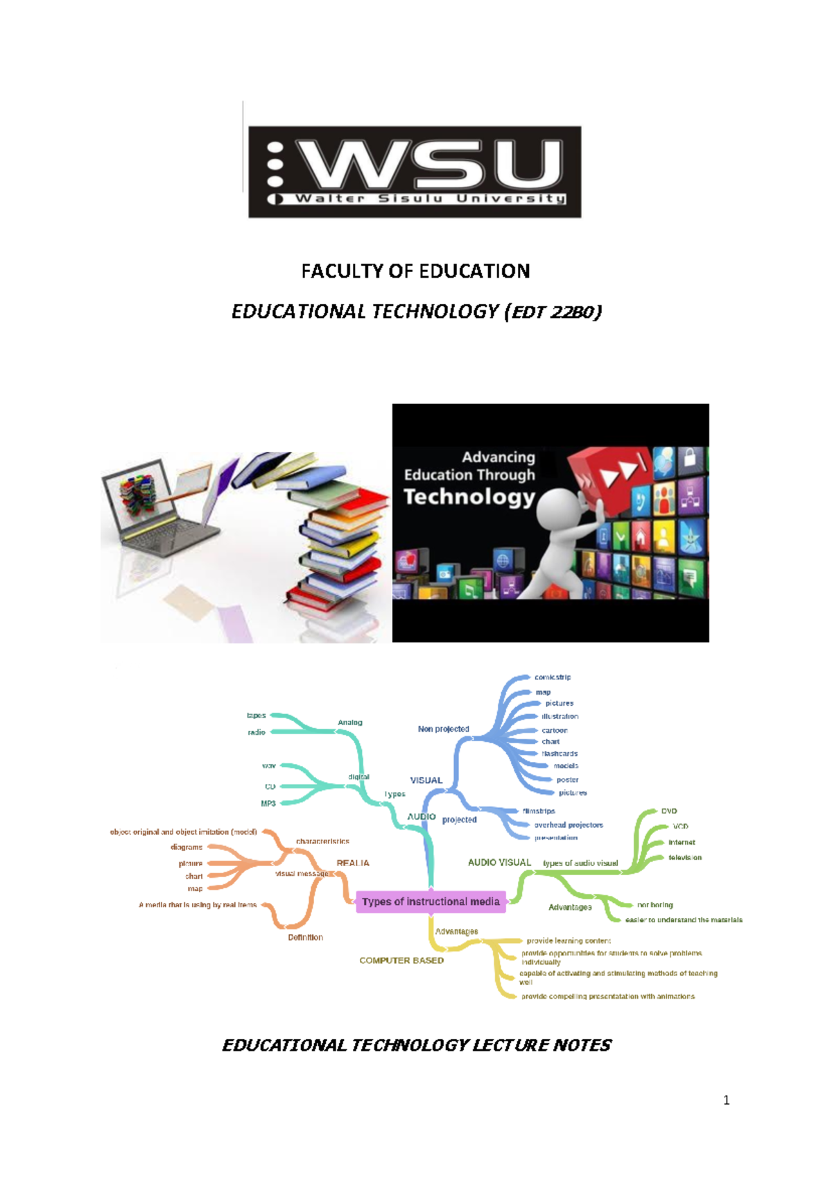 EDT 22B0 Educational Technology Lecture Notes Study Guide - Studocu
