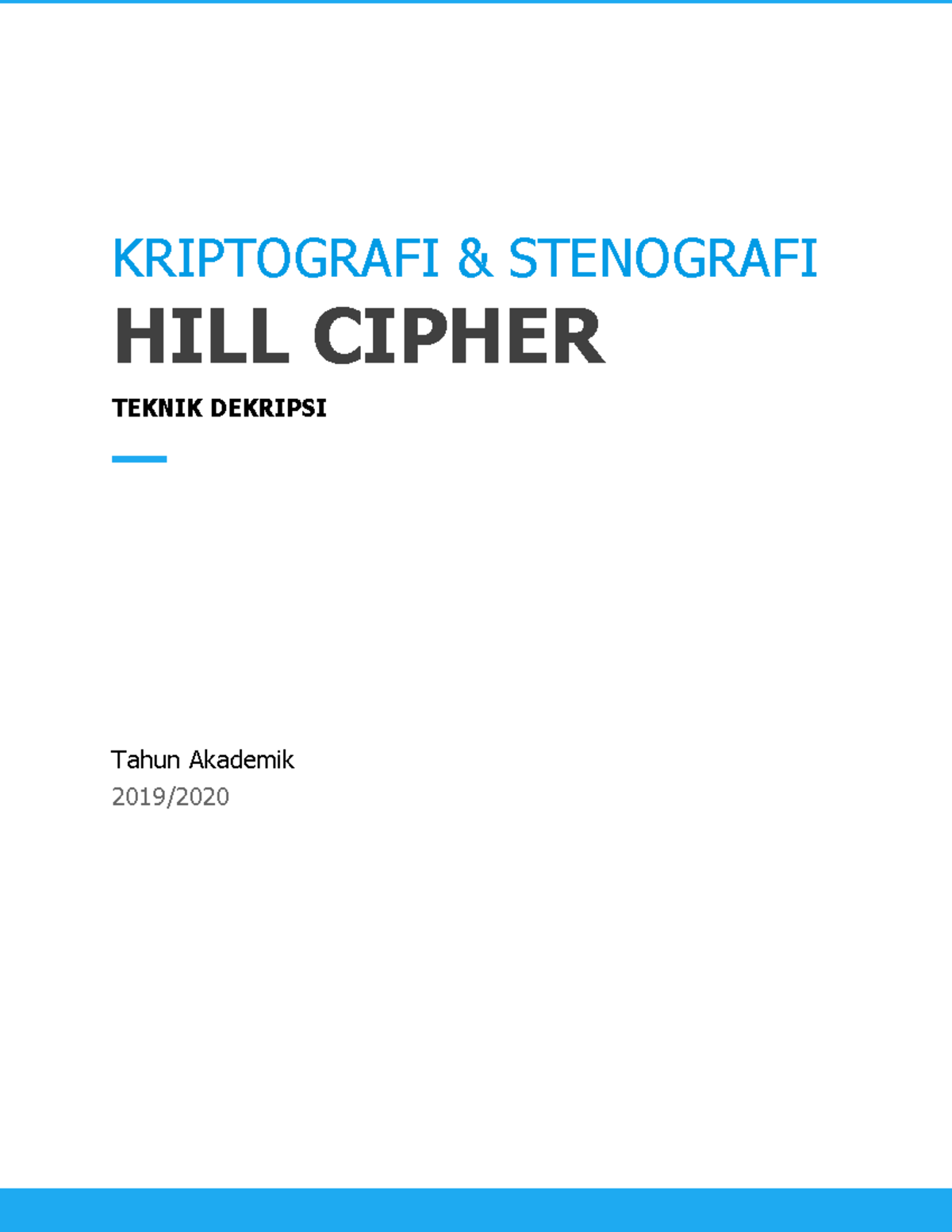 Teknik Dekripsi Hill Cipher - Kriptografi - KRIPTOGRAFI & STENOGRAFI ...