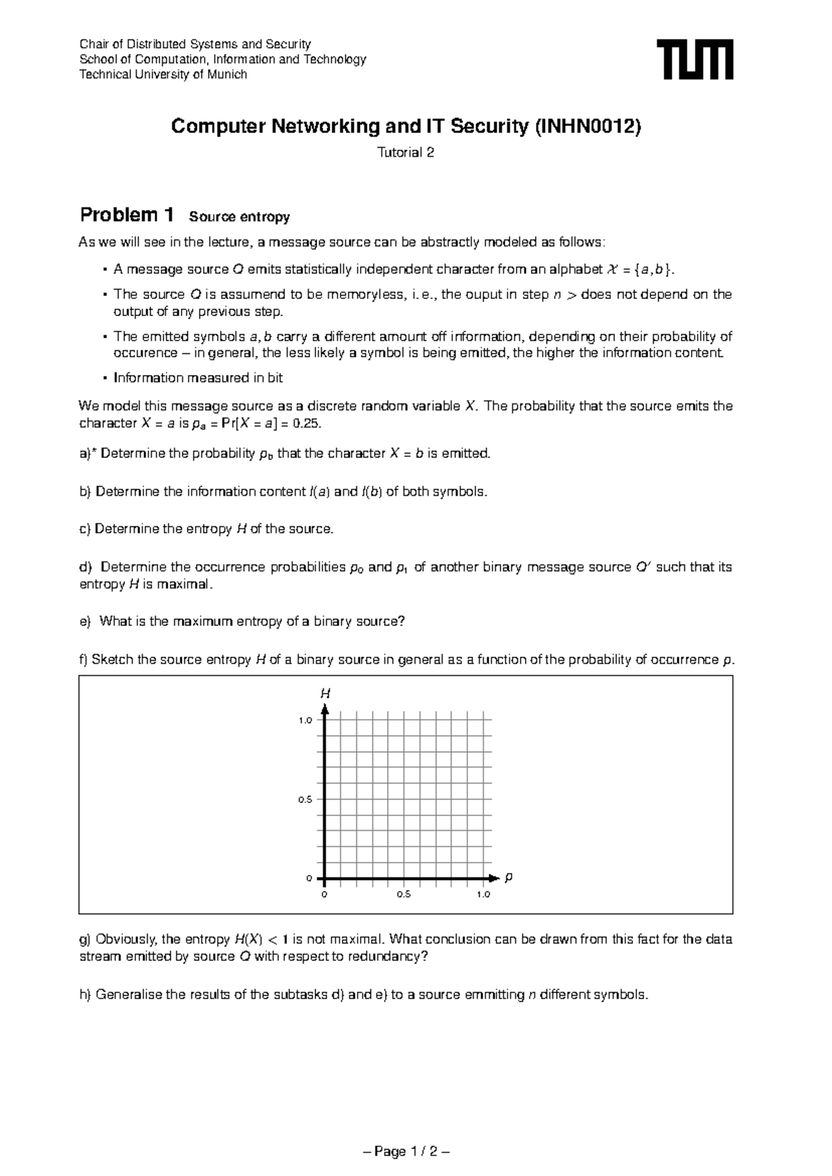INHN0012 Tutorial 2: Source Entropy and Information Content Analysis ...